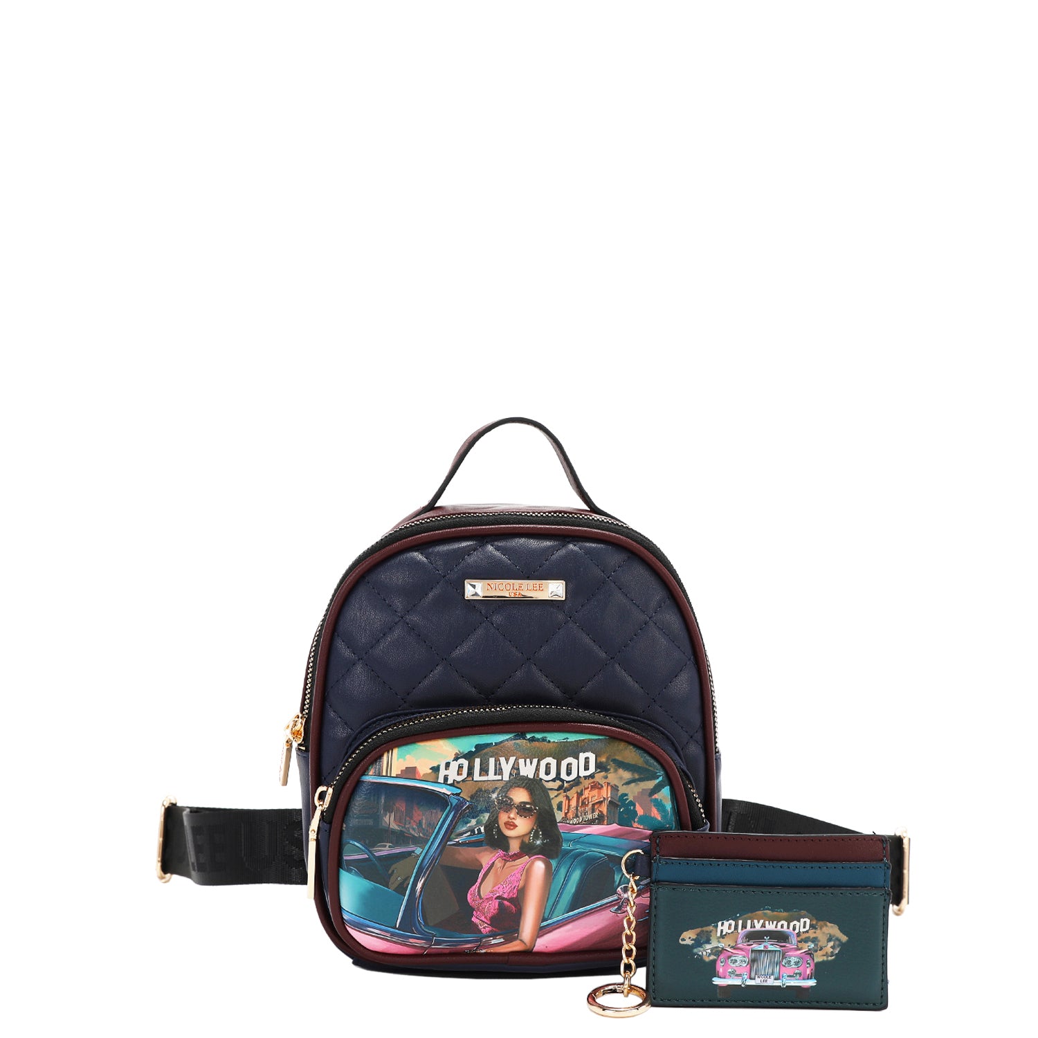 2 Piece Gift Set - Mini Backpack & Card Holder Wallet for Women | Perfect for Travel, Shopping & Daily Use
