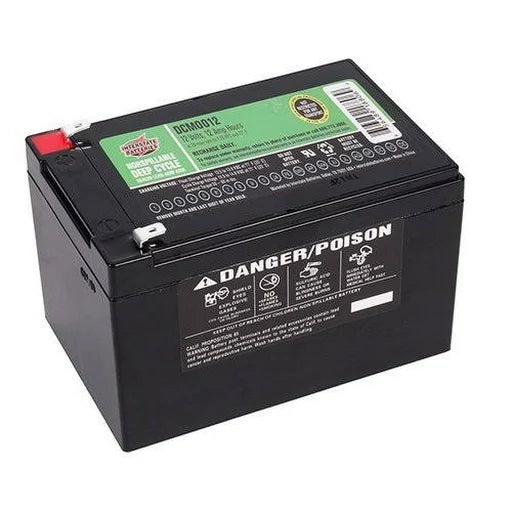 12V 12Ah Rechargeable Deep Cycle Battery - Interstate Battery for Golf Carts, Marine, RV & Solar Power - Long-Lasting 12 Volt 12 Amp Battery for Outdoor & Backup Power
