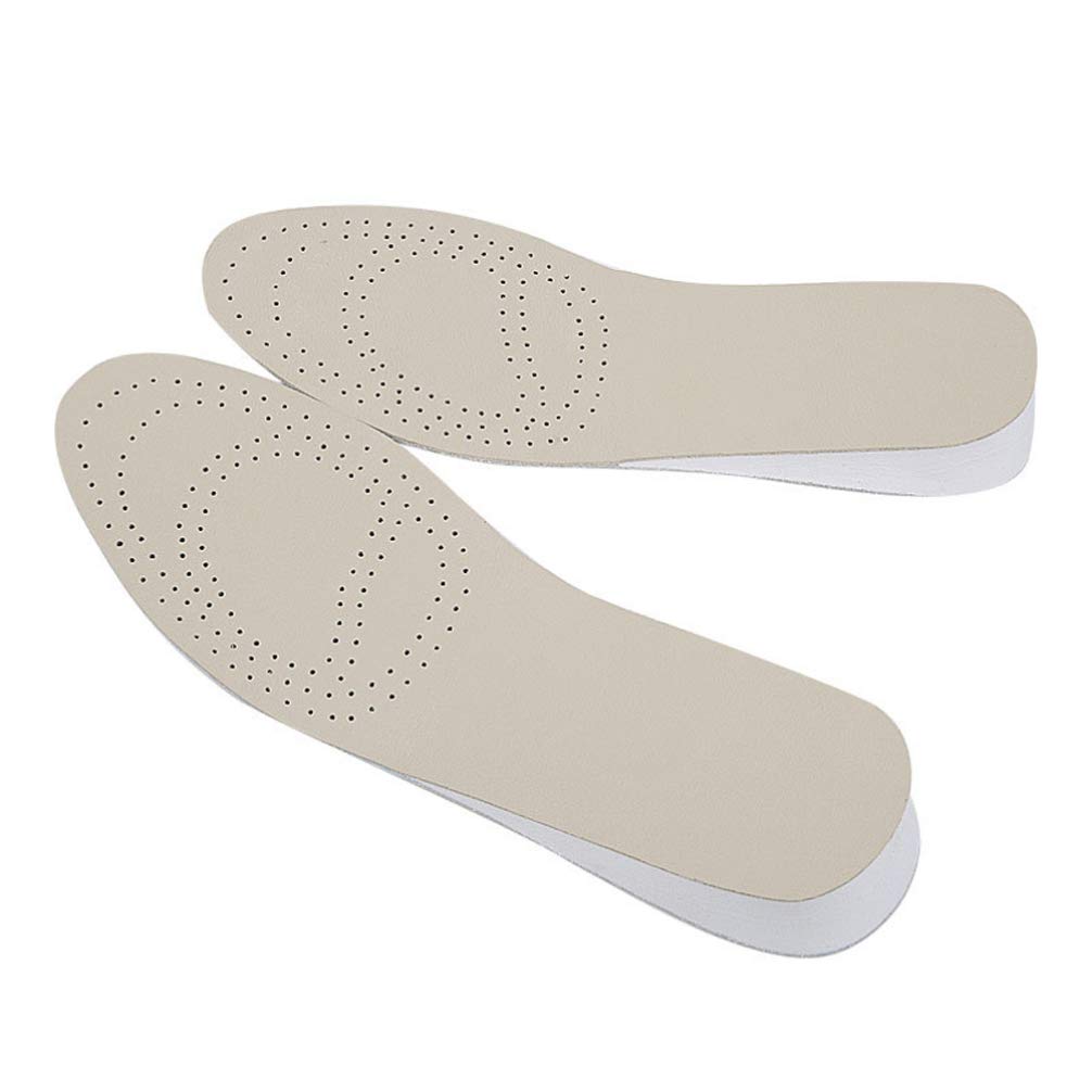 Milisten Shoe Lift Insoles for Men & Women - 1 Pair Leather Height Increase Inserts for Sneakers & Dress Shoes | Durable Heel Elevator Pads for Comfort & Posture Support | Perfect for Work, Dating & Daily Wear