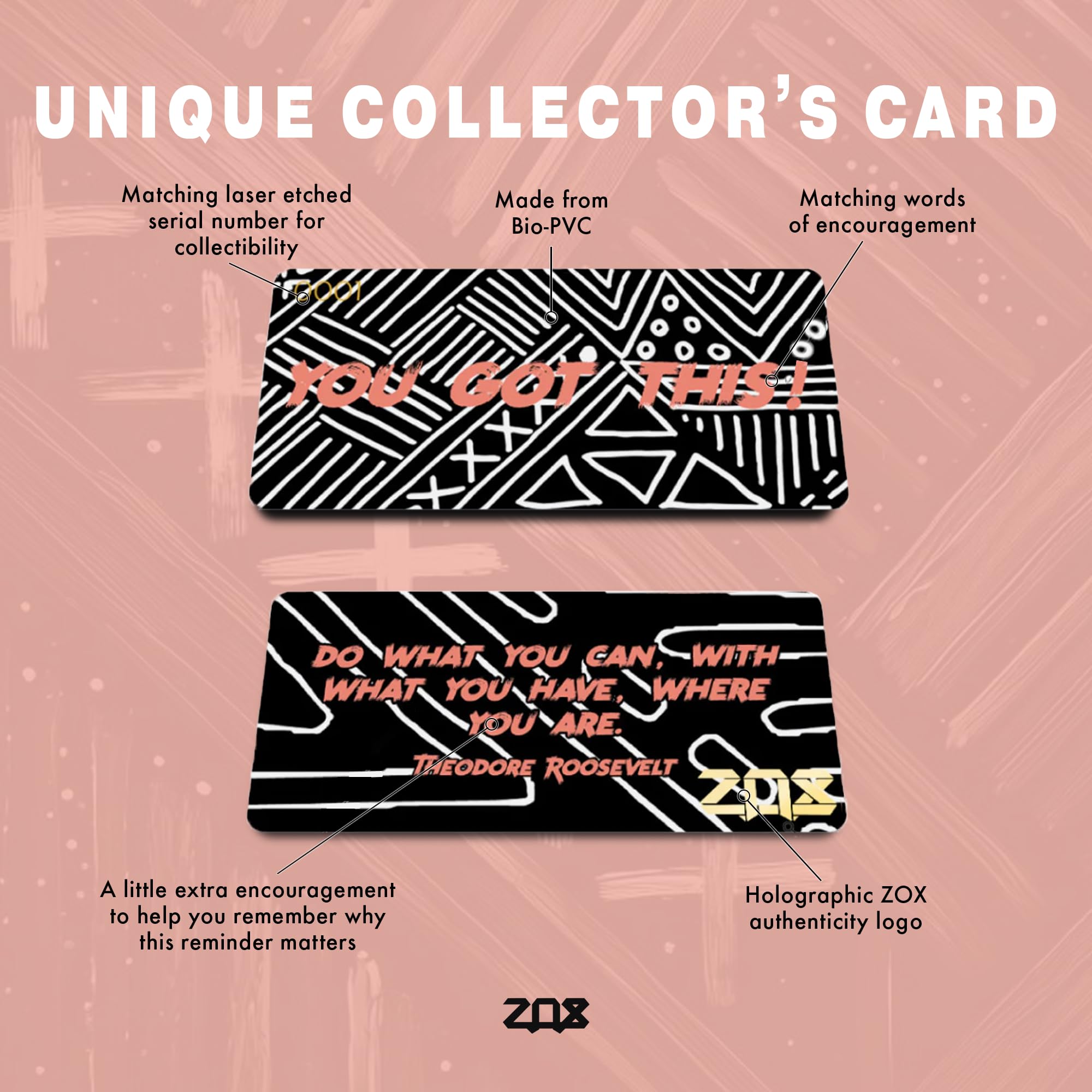 ZOX Stretchy Motivational Bracelets for Men & Women - Elastic Wristbands with Inspirational Affirmations & Unique Art Designs - Perfect Gift for All Ages - Ideal for Yoga, Workouts, Daily Wear & Gifting