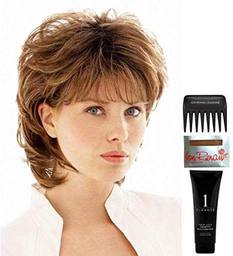 Raquel Welch Salsa LARGE CAP Wig Bundle - 5 Piece Set with Wig Shampoo, Cap, Comb & Styling Guide (Color R25) | Perfect for Cosplay, Costume Parties & Everyday Hair Transformations
