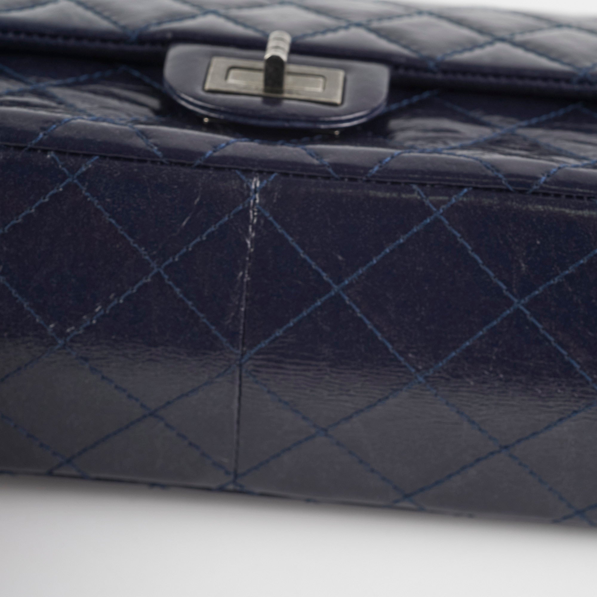 Chanel Reissue 226 Handbag - Shiny Navy Blue Calfskin Leather Crossbody Bag for Women | Perfect for Work, Evening Events & Luxury Fashion Accessories