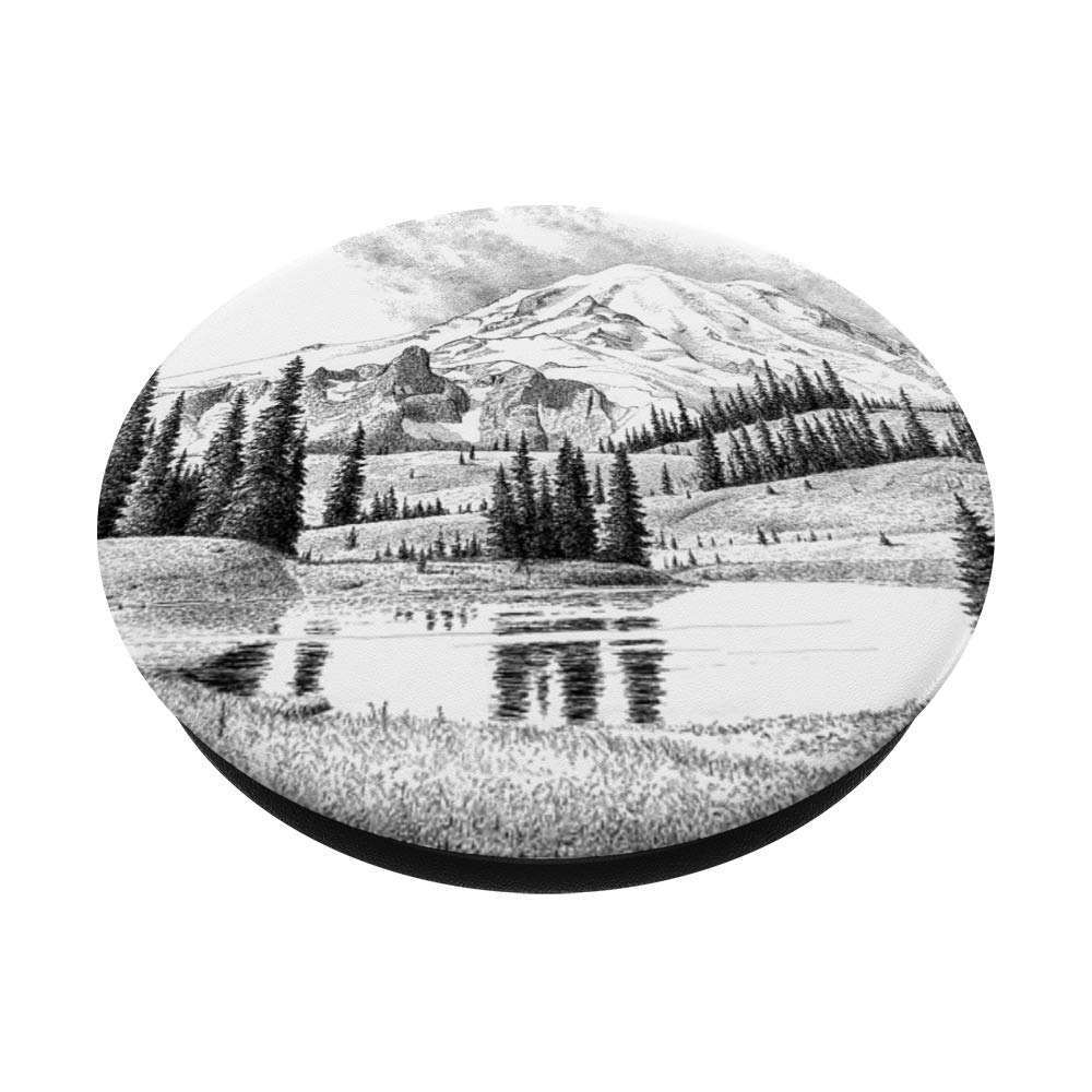 Mount Rainier National Park Smartphone Grip - Swappable PopSocket PopGrip for Phones & Tablets - Perfect for Hiking, Travel, and Outdoor Adventures