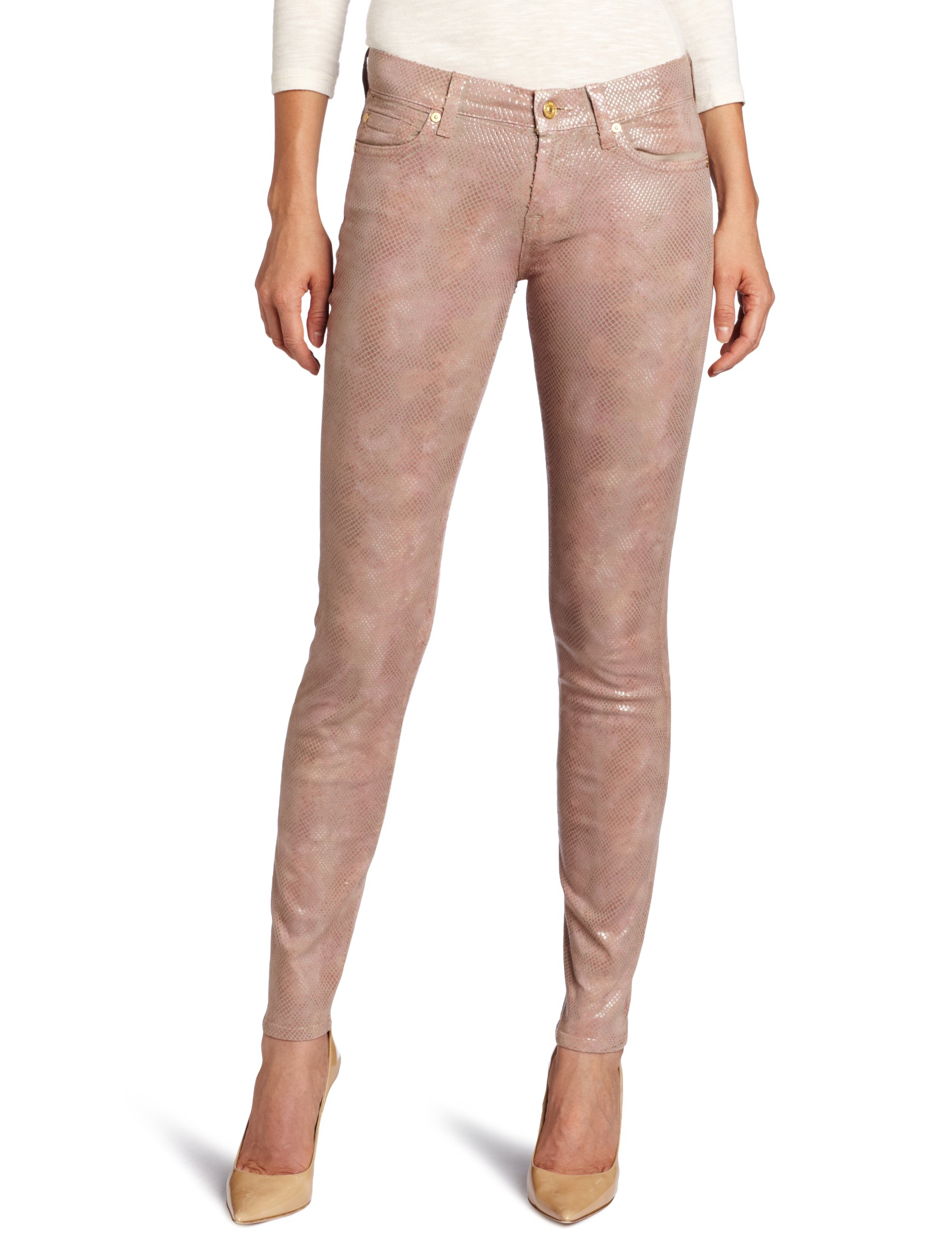 7 For All Mankind Women's Skinny Jeans - Dark Wash Ankle Pants for Women | Slim Fit Stretch Denim | Perfect for Casual Outfits & Office Wear