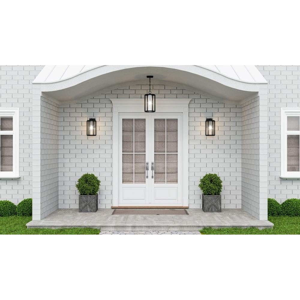 Transitional Style Outdoor Wall Lantern - 12.5 Inch Tall, 7 Inch Wide Coastal Armour 71-Bel-4621669 - Perfect for Porch, Patio & Garden Lighting