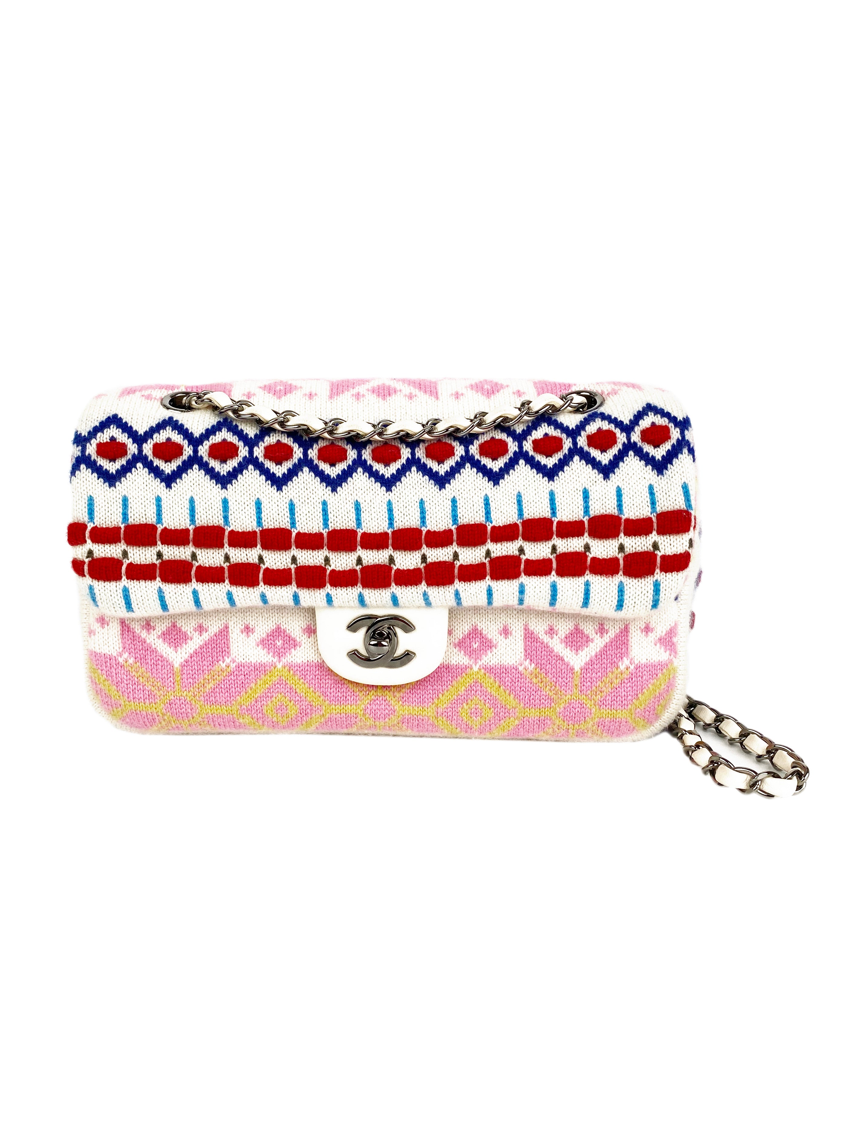 Chanel Medium Paris Salzburg Cashmere Patterned Flap Bag - Luxury Designer Handbag for Women | Perfect for Parties, Weddings & Special Occasions