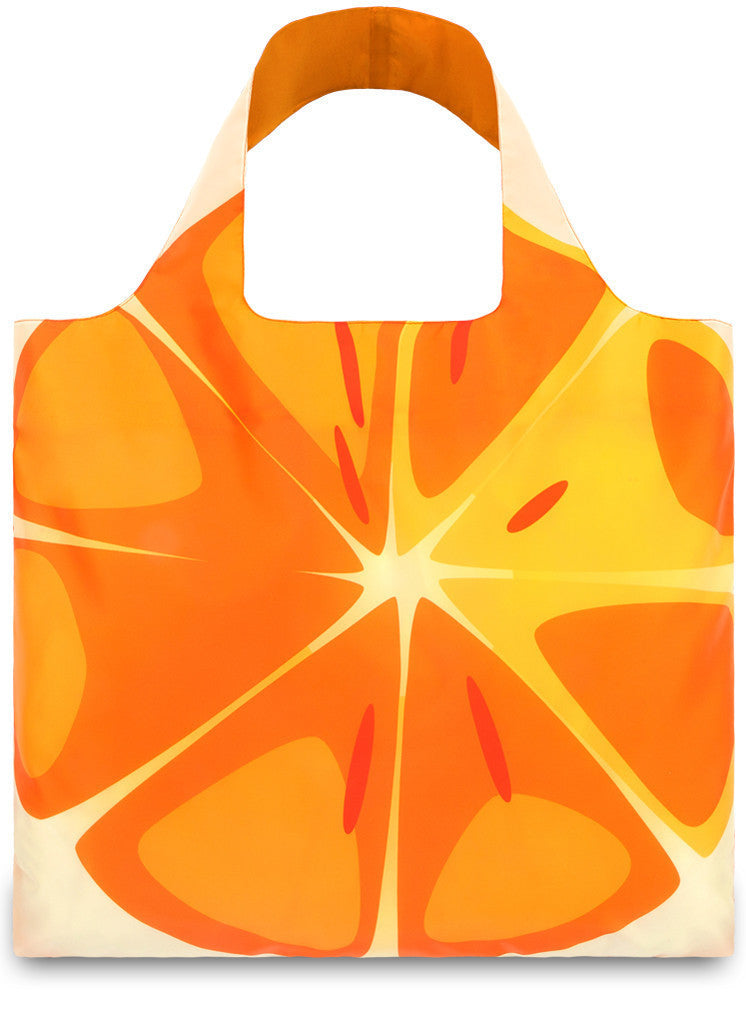 LOQI Tote Bag FRUTTI Collection - Reusable Shopping Bag with Vibrant Fruit Print - Perfect for Groceries, Beach, Travel & Everyday Use