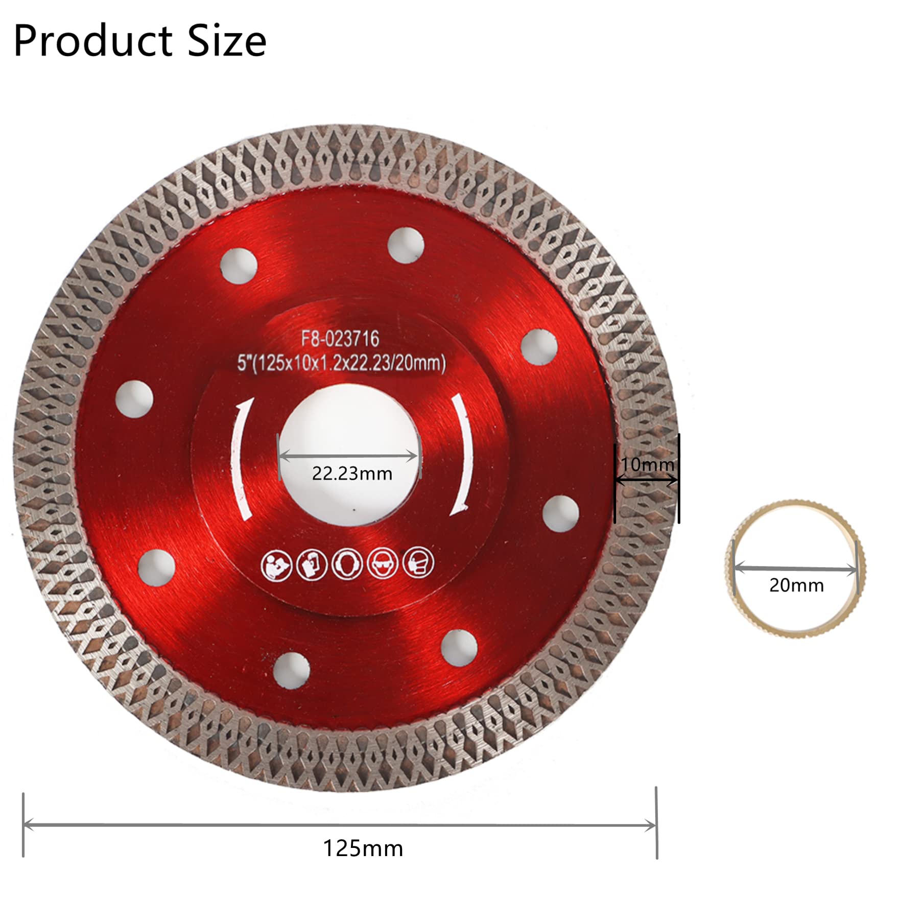 Diamond Saw Blade for Tile, Porcelain & Granite - Dry/Wet Cutting