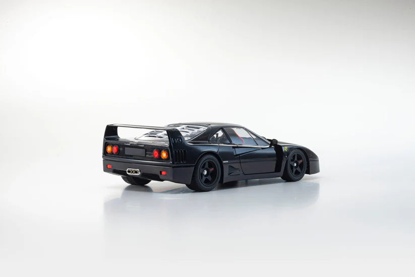 Kyosho 1:18 Scale Ferrari F40 1987 Diecast Model Car - Black Collectible for Display, Racing Enthusiasts & Italian Sports Car Fans | Perfect for Home Office Decor, Car Shows & Gift Giving