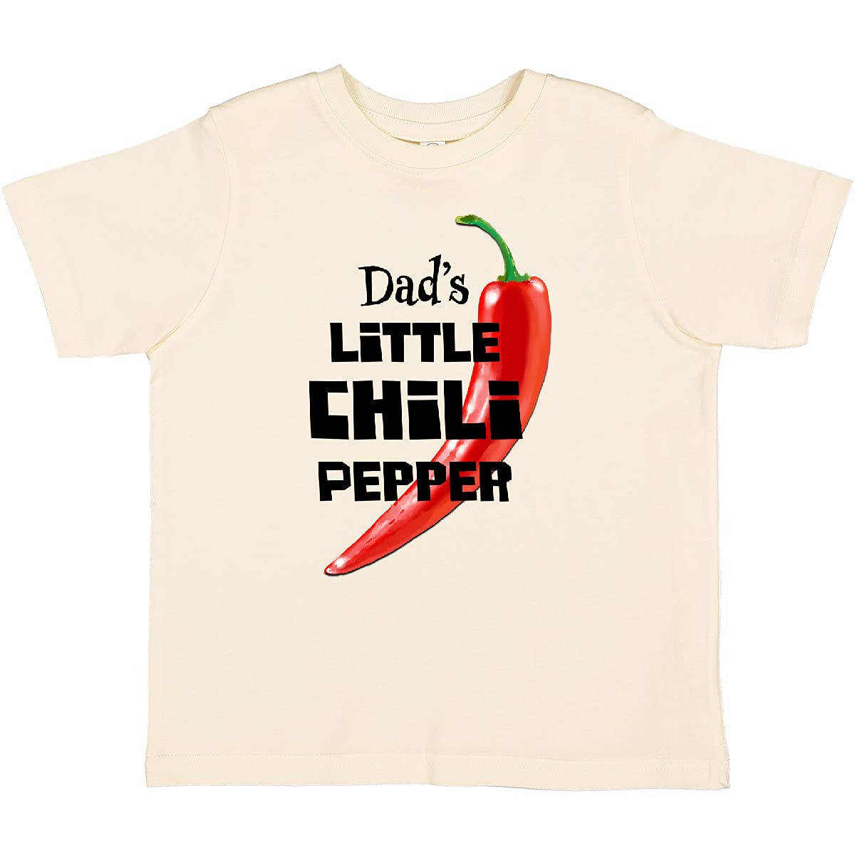 Inktastic Dad's Little Chili Pepper Toddler T-Shirt - Cute Funny Baby Boy Outfit for Father's Day, Birthday & Family Photos | Soft Cotton Kids Tee