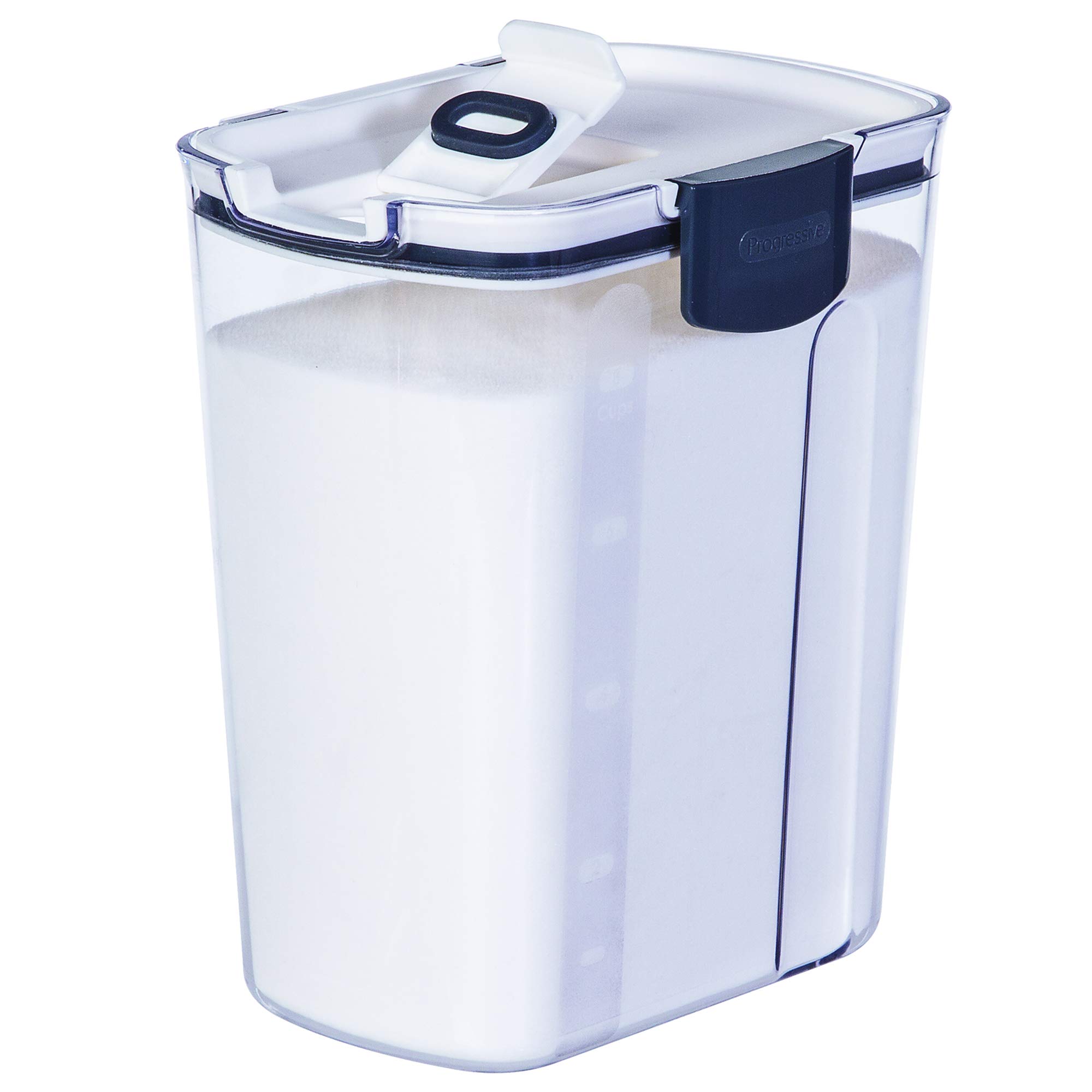 Progressive International Prepworks ProKeeper 2-Piece Clear Food Storage Canister Set for Baking Ingredients | Airtight Kitchen Organization Containers for Flour, Sugar & Dry Goods | Perfect for Pantry, Countertop & Baker's Kitchen Storage