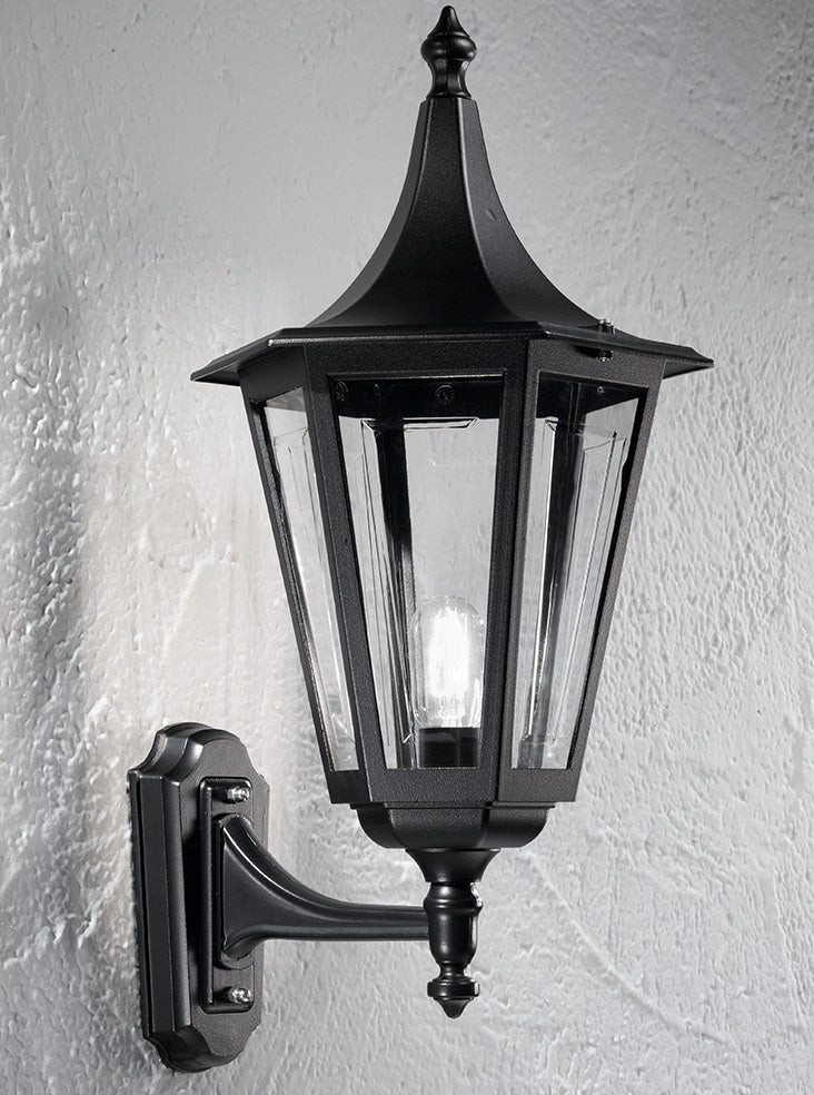 Bournemouth Outdoor Wall Light IP43 Waterproof - Black Aluminum Exterior Sconce for Porch, Garden, and Patio Lighting