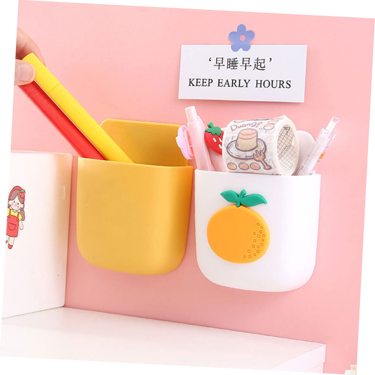Cabilock Wall Mount Remote Control Holder - Organize Makeup & Essentials