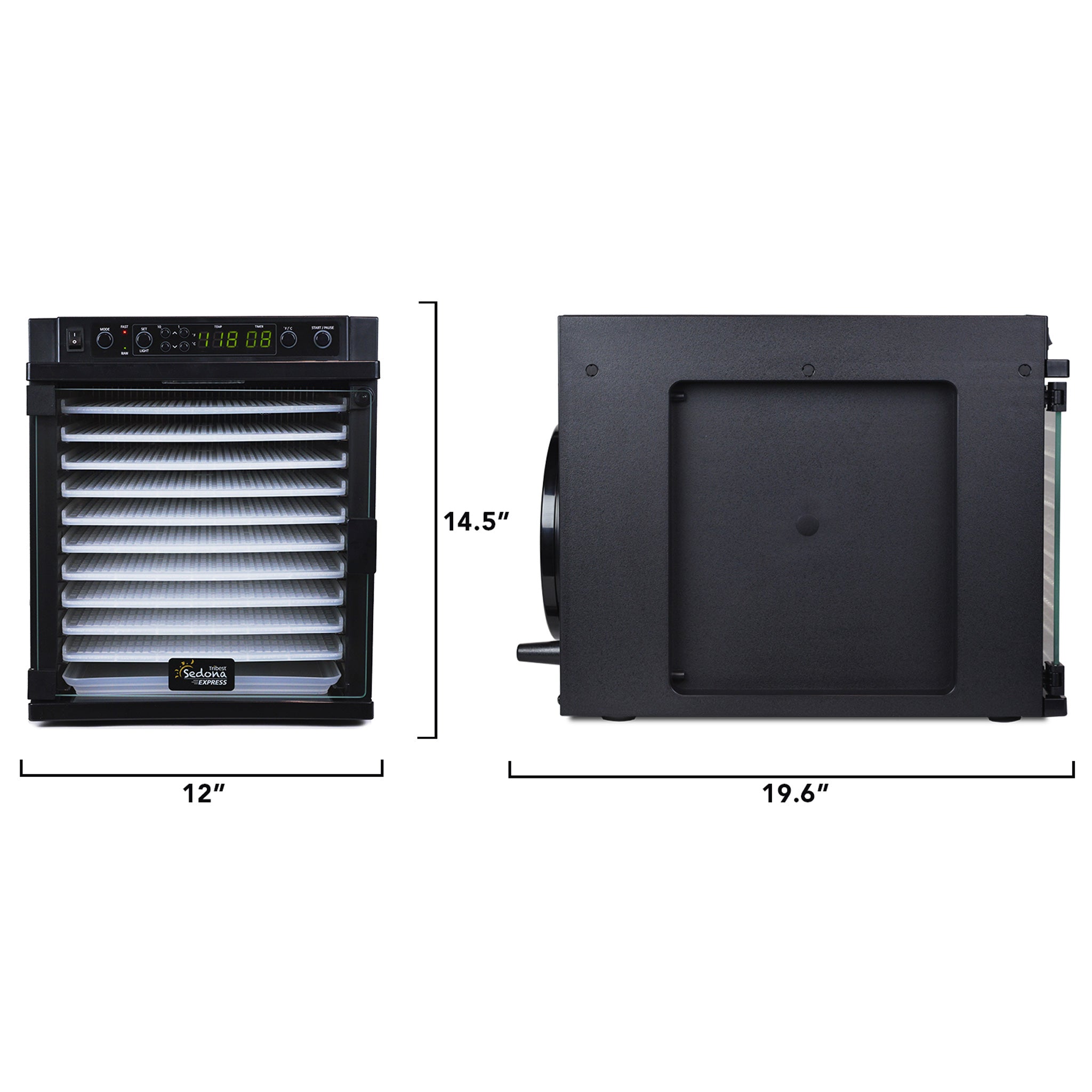 Sedona® Express Food Dehydrator - BPA Free Plastic Trays for Healthy Snacks, Jerky & Fruit - Perfect for Home Kitchen, Camping & Meal Prep