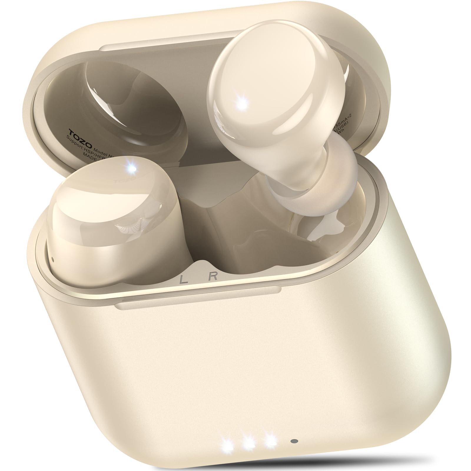 TOZO T6 Wireless Earbuds Bluetooth 5.3 Headphones - IPX8 Waterproof, 50Hrs Playtime with Wireless Charging Case, Ergonomic In-Ear Design, Customizable APP EQ - Perfect for Running, Gym Workouts & Travel