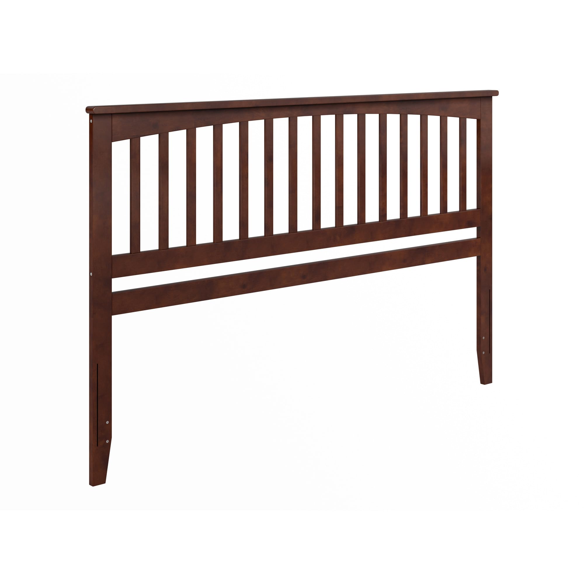 AFI Mission King Solid Wood Headboard with USB Charging Ports - Walnut Finish for Modern Bedroom Decor - Perfect for Master Bedroom, Guest Room & Hotel Stays