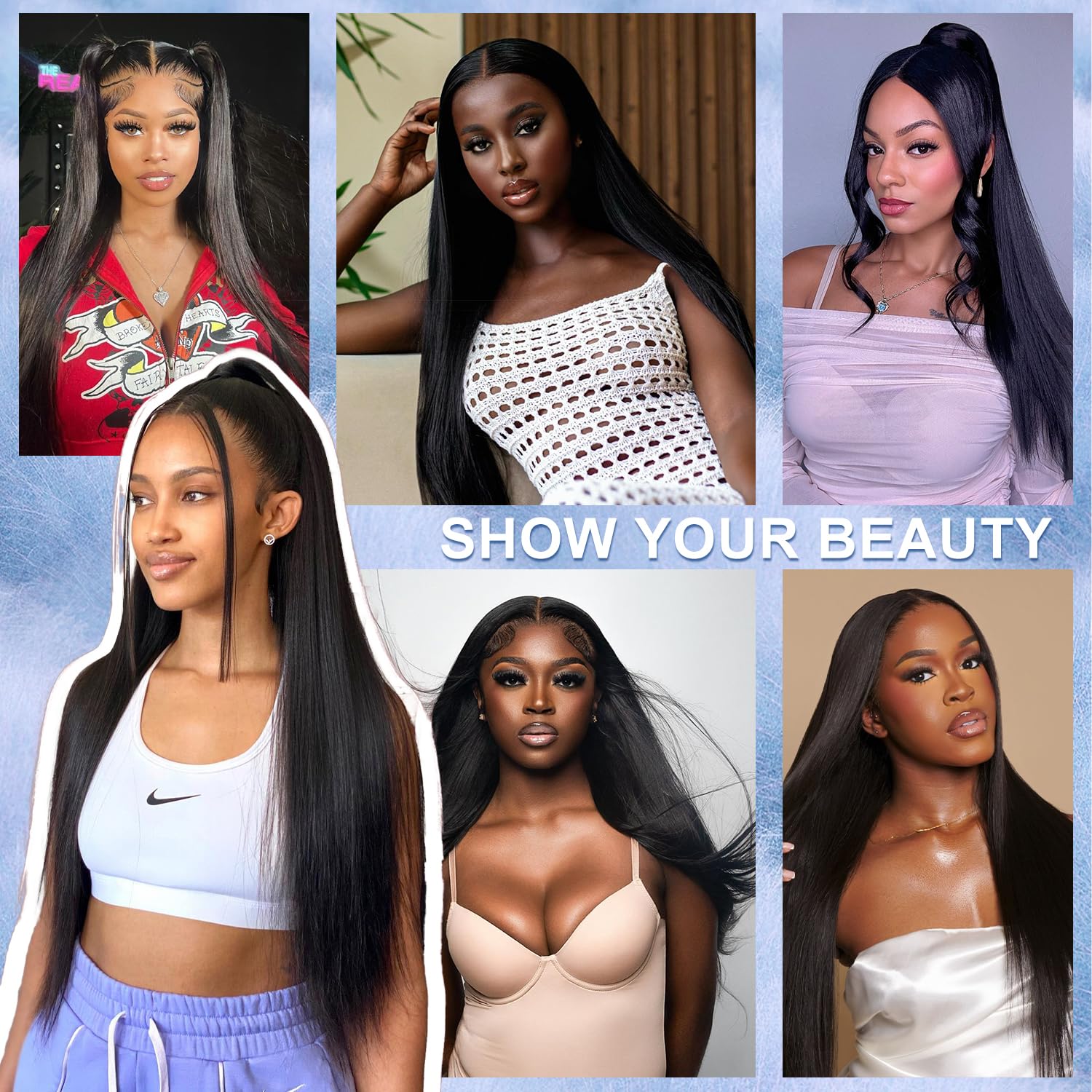 7x5 HD Lace Glueless Human Hair Wig - Pre Plucked Black Straight Wig with Baby Hair & Bye Bye Knots | 220 Density 28 Inch Natural Wigs for Black Women | Perfect for Daily Wear, Special Occasions & Protective Styling