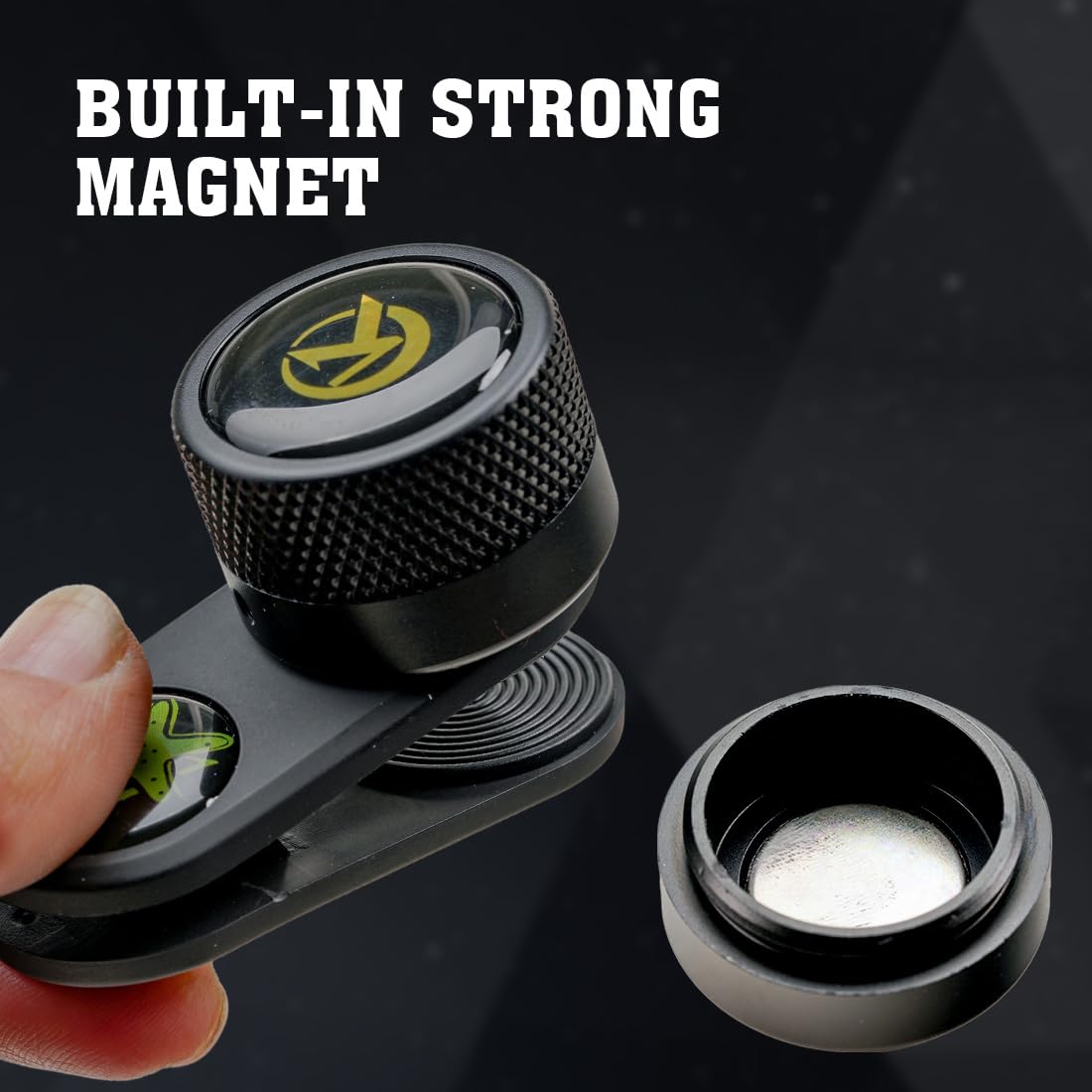 Premium Metal Magnetic Pool Cue Chalk Holder - Portable Snooker & Billiard Accessory for Cue Tips (Round/Square) | Perfect for Home Game Rooms & Professional Tournaments