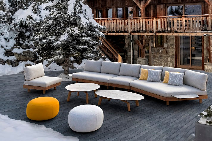Luxury Outdoor Sofa Set - Couture Jardin Lounge Furniture for Patio, Garden & Backyard | Weather-Resistant Wicker Sectional with Cushions | Perfect for Poolside Relaxation & Entertaining Guests