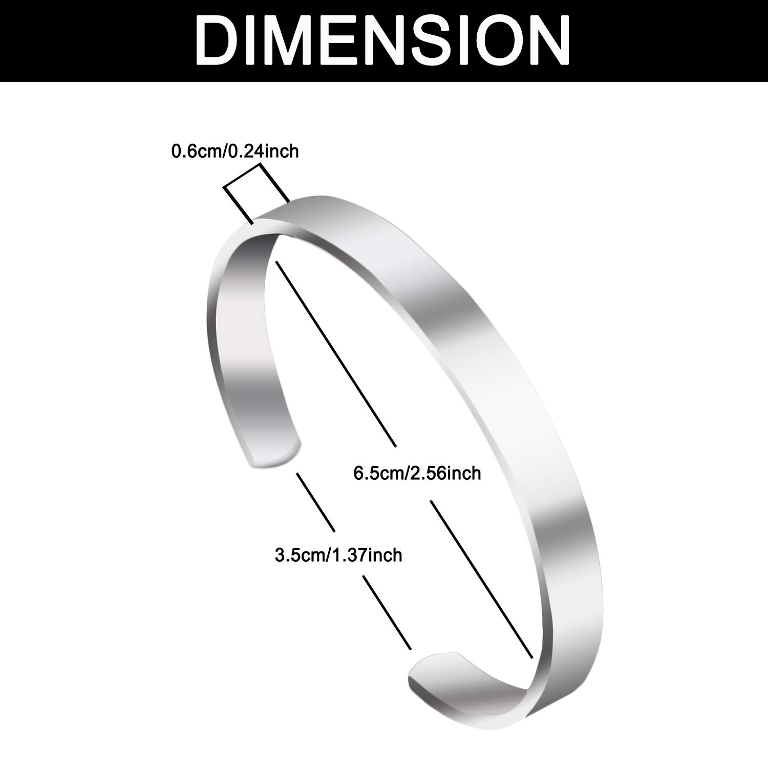 Inspirational Bracelets for Women - Best Friend Encouragement Gifts, Mantra Cuff Bangle for Daily Motivation, Yoga, and Meditation