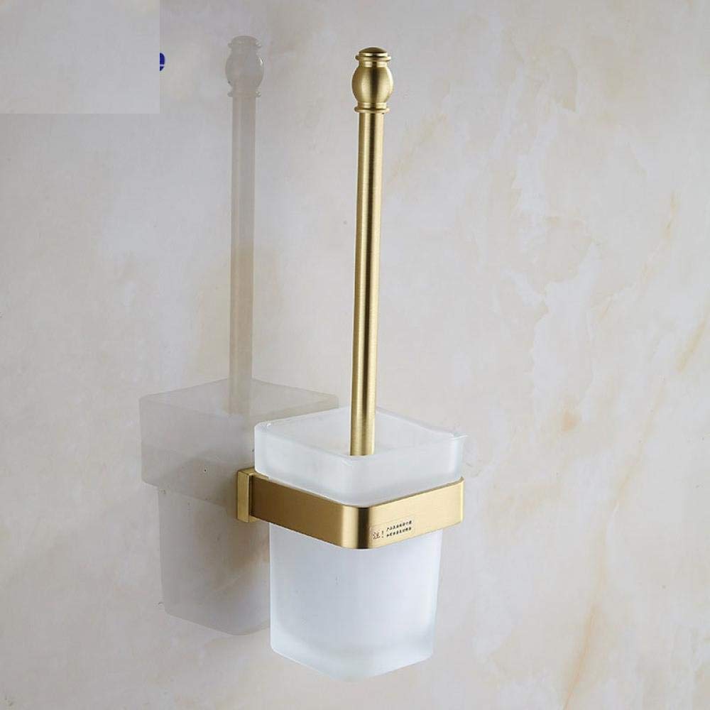 Lightweight Toilet Brush Set with Wall Mount Holder & Frosted Glass Cup - Bathroom Cleaning Kit for Easy Groove Cleaning | Perfect for Small Spaces, Apartments, and Modern Bathroom Decor