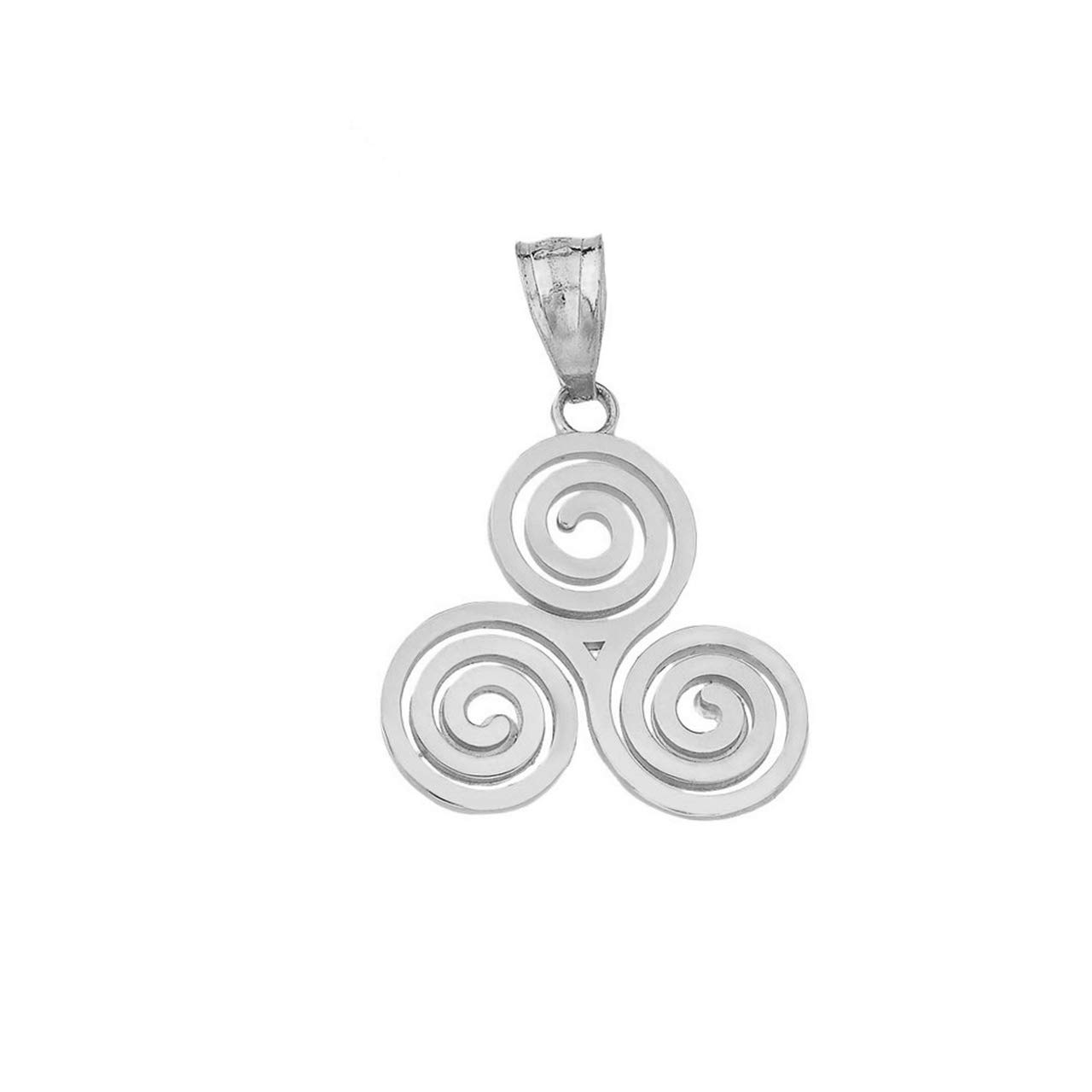 925 Sterling Silver Celtic Irish Triskele Triple Spiral Charm Pendant Necklace for Women - Elegant Jewelry Gift for Birthday, Anniversary & Special Occasions