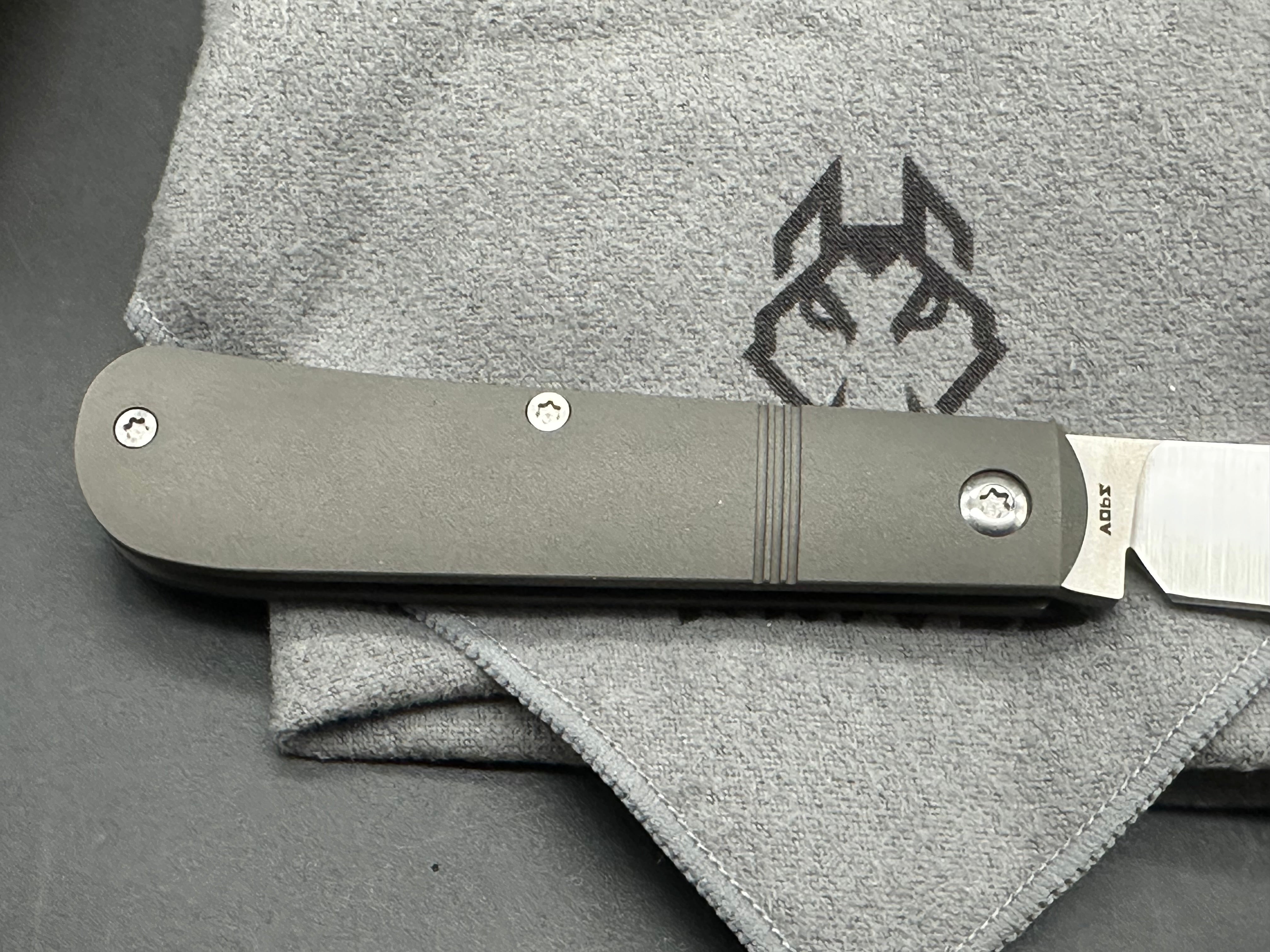 Jack Wolf LAID BACK JACK Titanium Smooth Pocket Knife - Premium EDC Folding Knife for Camping, Hiking & Outdoor Adventures