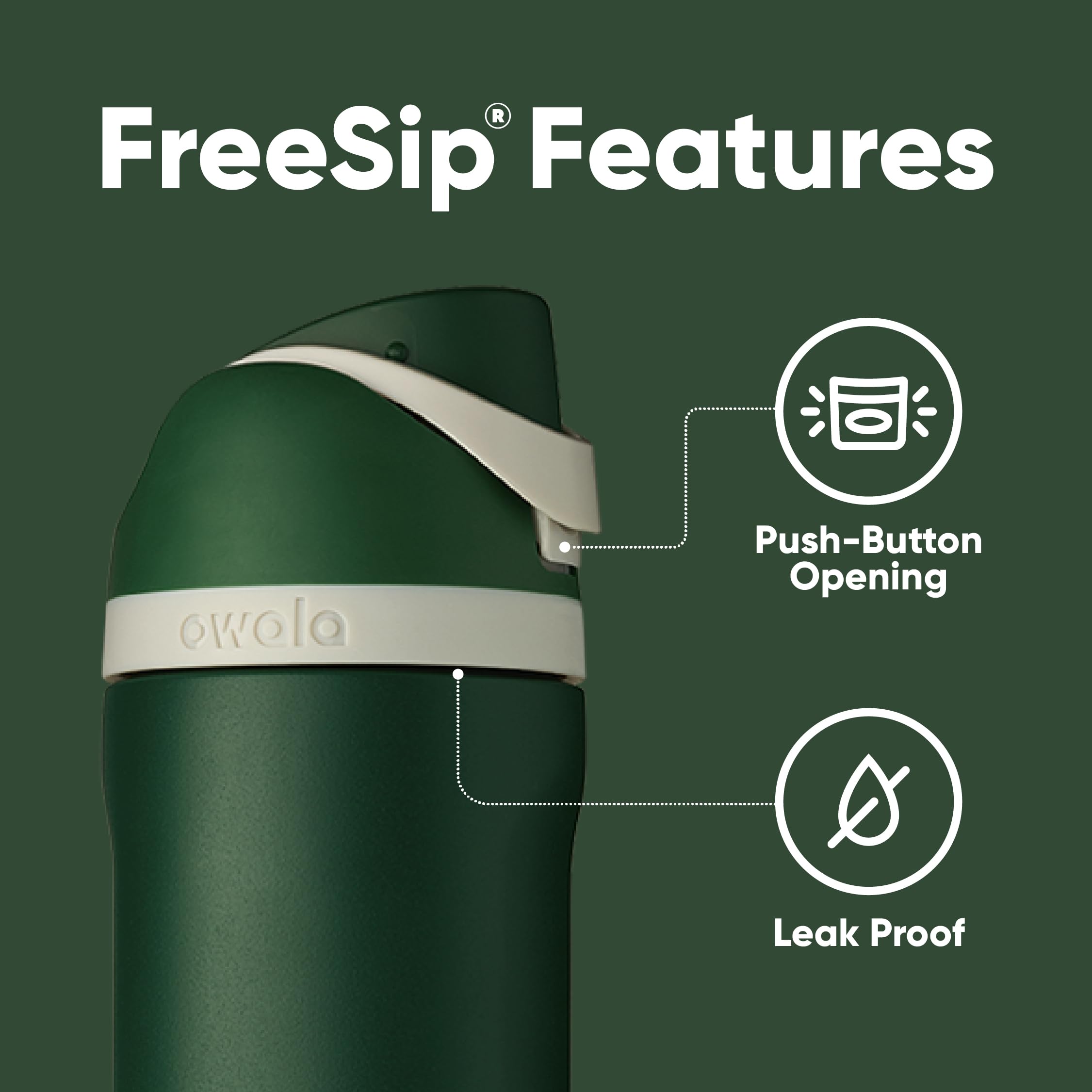 Owala Harry Potter FreeSip Insulated Stainless Steel Water Bottle with Straw - 24oz BPA-Free Slytherin Water Bottle for Sports, Gym, Hiking & Travel | Leakproof & Durable Hydration for School, Work & Outdoor Adventures