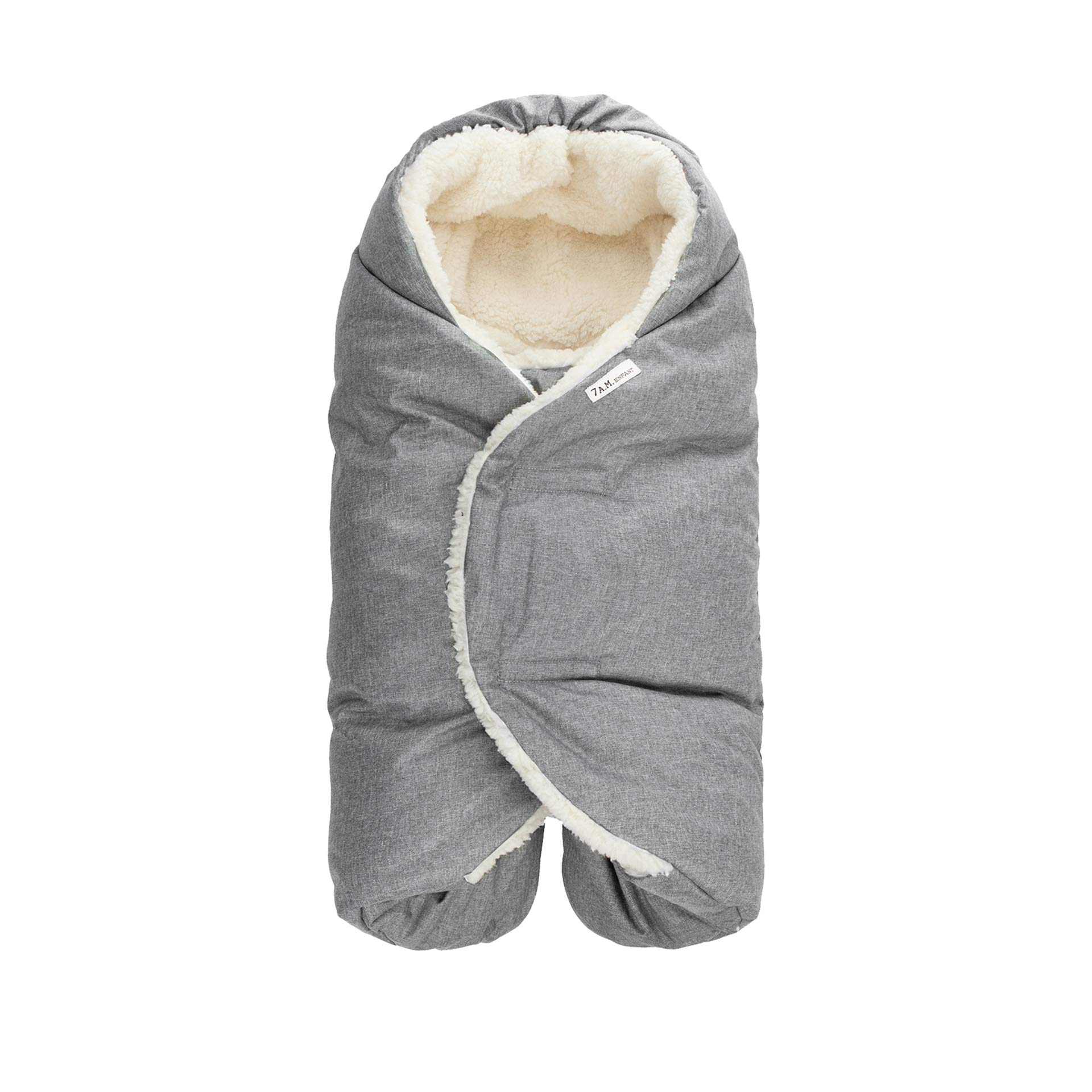 7AM Enfant Baby Car Seat Cover - Nido Quilted Infant Car Seat Protector with Hood & Soft Plush Lining | Universal Fit for Strollers & Car Seats | Perfect for Winter, Travel & Outdoor Adventures