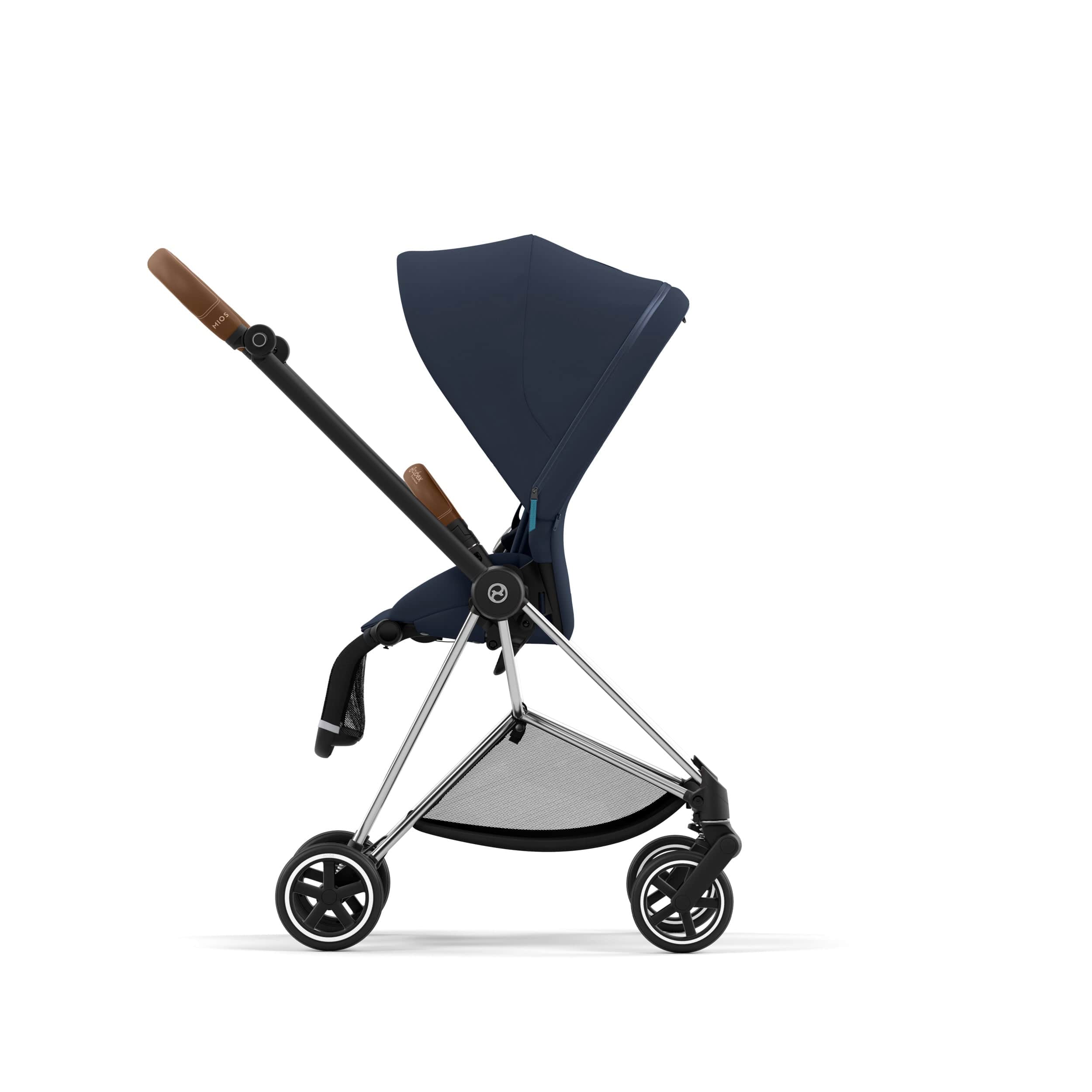 Cybex Mios 3 Complete Stroller - Lightweight Travel Stroller with Reversible Seat, Chrome/Brown | Perfect for City Walks, Travel & Everyday Use