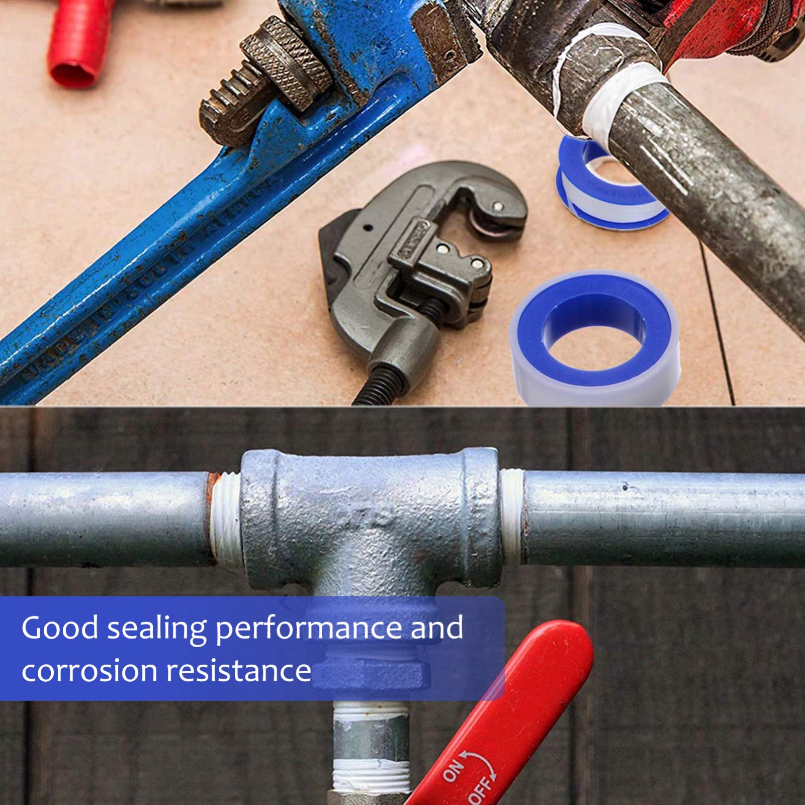 Baluue 30 Pcs PTFE Thread Seal Tape - High Temperature Resistant Waterproof Plumber's Tape for Pipe Leak Repair, Plumbing, DIY Projects | Perfect for Sealing Pipe Threads, Fixing Leaks, and Waterproofing Joints