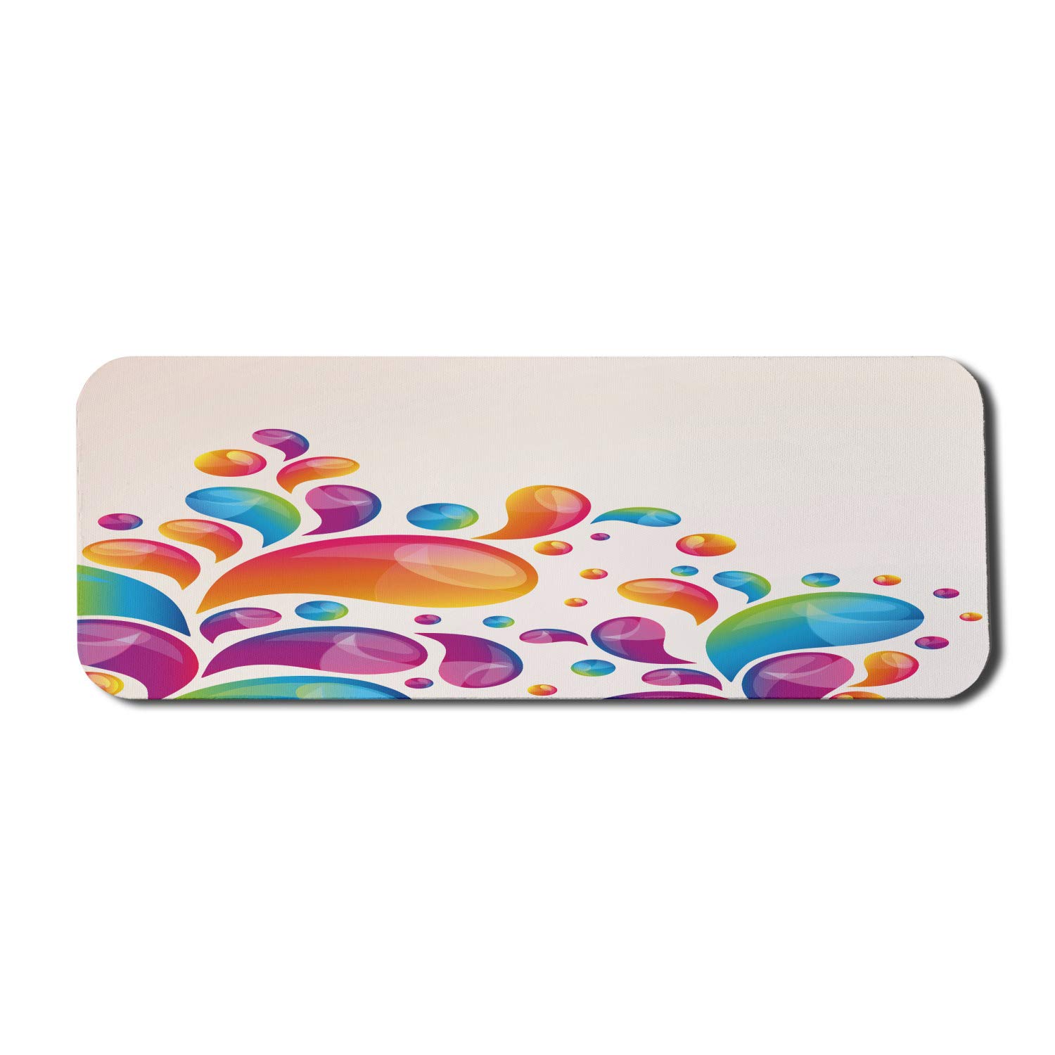 Ambesonne Gradient Color Abstract Raindrop Design Non-Slip Rubber Mouse Pad - 31