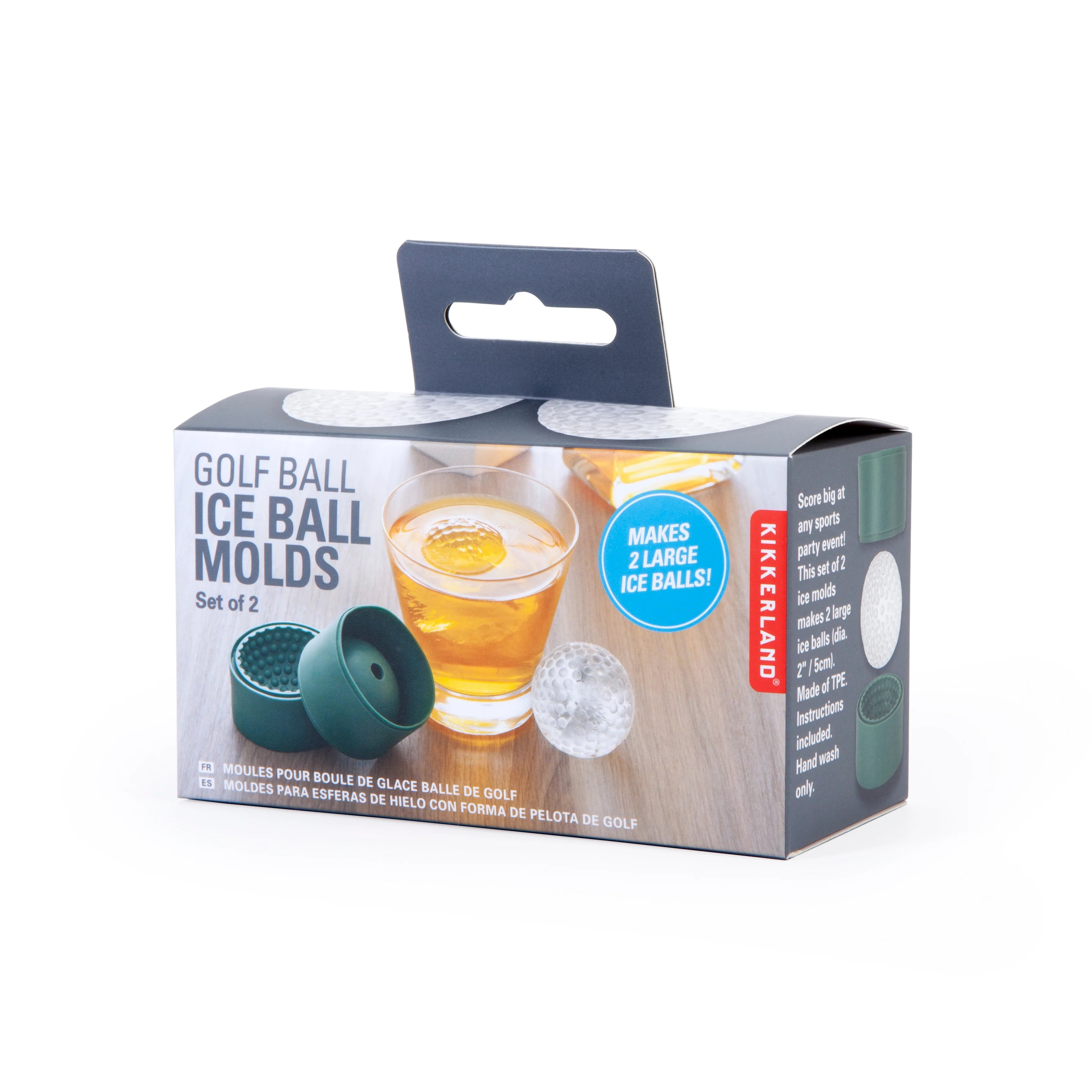 Premium Golf Ball Ice Ball Molds - Set of 4 Reusable Spherical Ice Cube Trays for Whiskey, Cocktails & Chilling Drinks - Perfect for Home Bars, Parties & Gifts