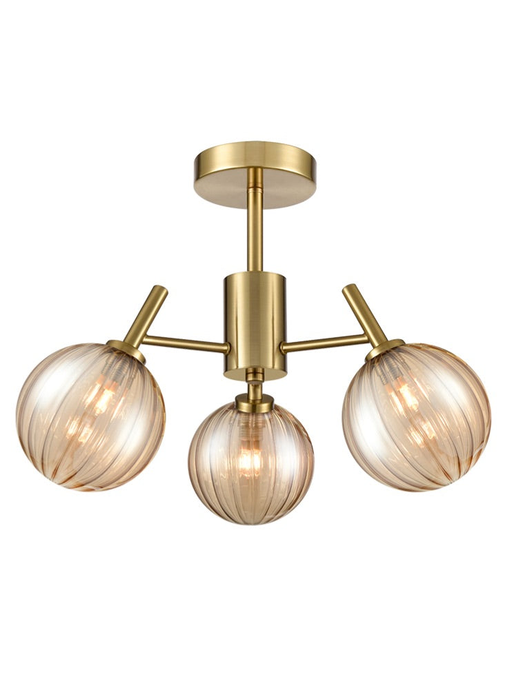 Arlo 3Lt Ceiling Semi Flush Mount Light Fixture - Modern LED Lighting for Bedroom, Living Room & Hallway - Limited Time Promotional Offer