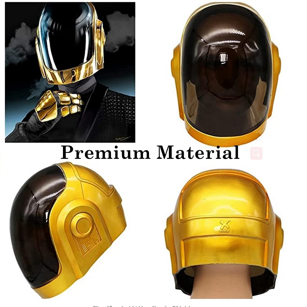Daft Punk Thomas & Guy Manuel Helmet Resin Mask - Official Style Costume Accessory for Halloween, Cosplay, and Fan Collections | Perfect for Parties, Comic Con, and Music Events