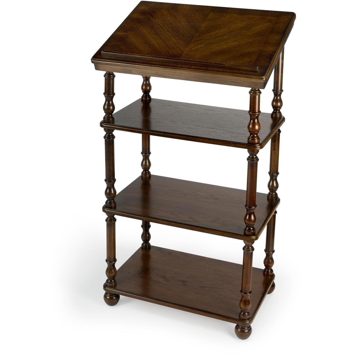 Vintage Oak Library Stand - Butler Alden Style - Perfect for Home Office, Study Room & Classic Book Display