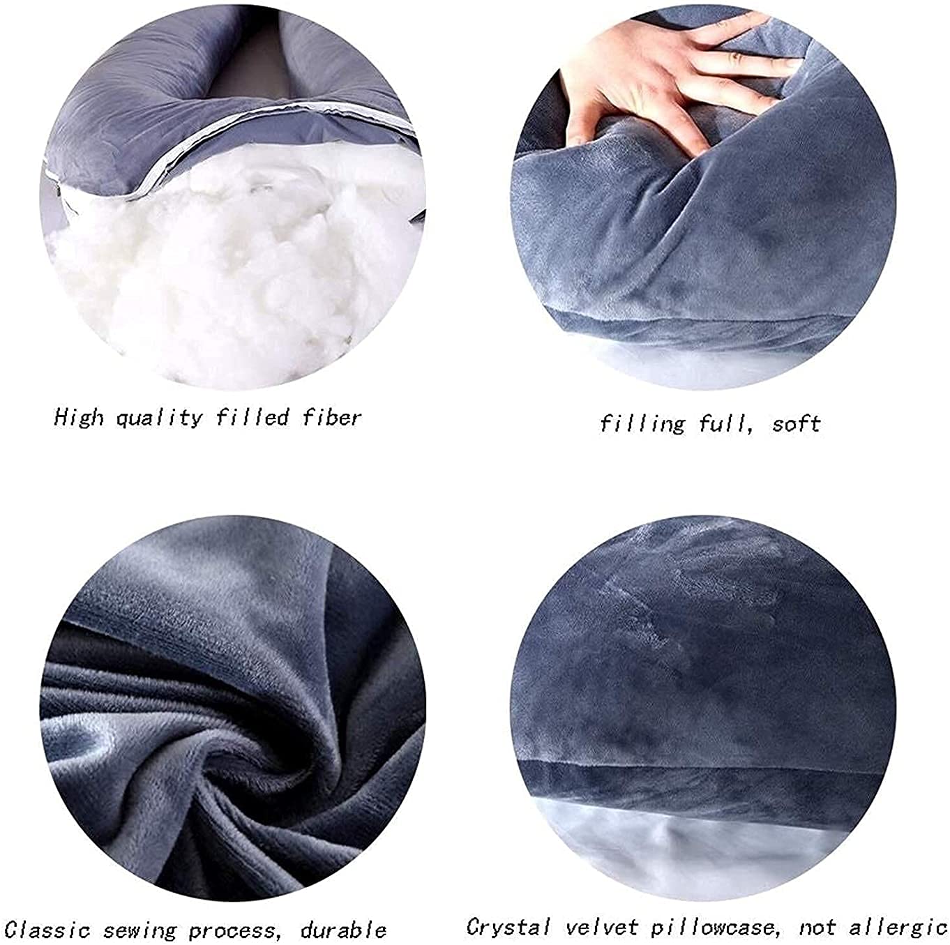 Pregnancy Pillow U-Shaped for Back & Hip Pain Relief - Maternity Support for Sleeping Comfort