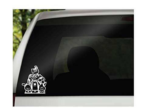 Dog Gang Vinyl Decal Sticker - White 5.375x6 Inch - Made in USA by Foxtail Decals - Waterproof for Cars, Laptops, Tablets, Water Bottles - Perfect for Personalizing Vehicles, Tech Devices & Drinkware