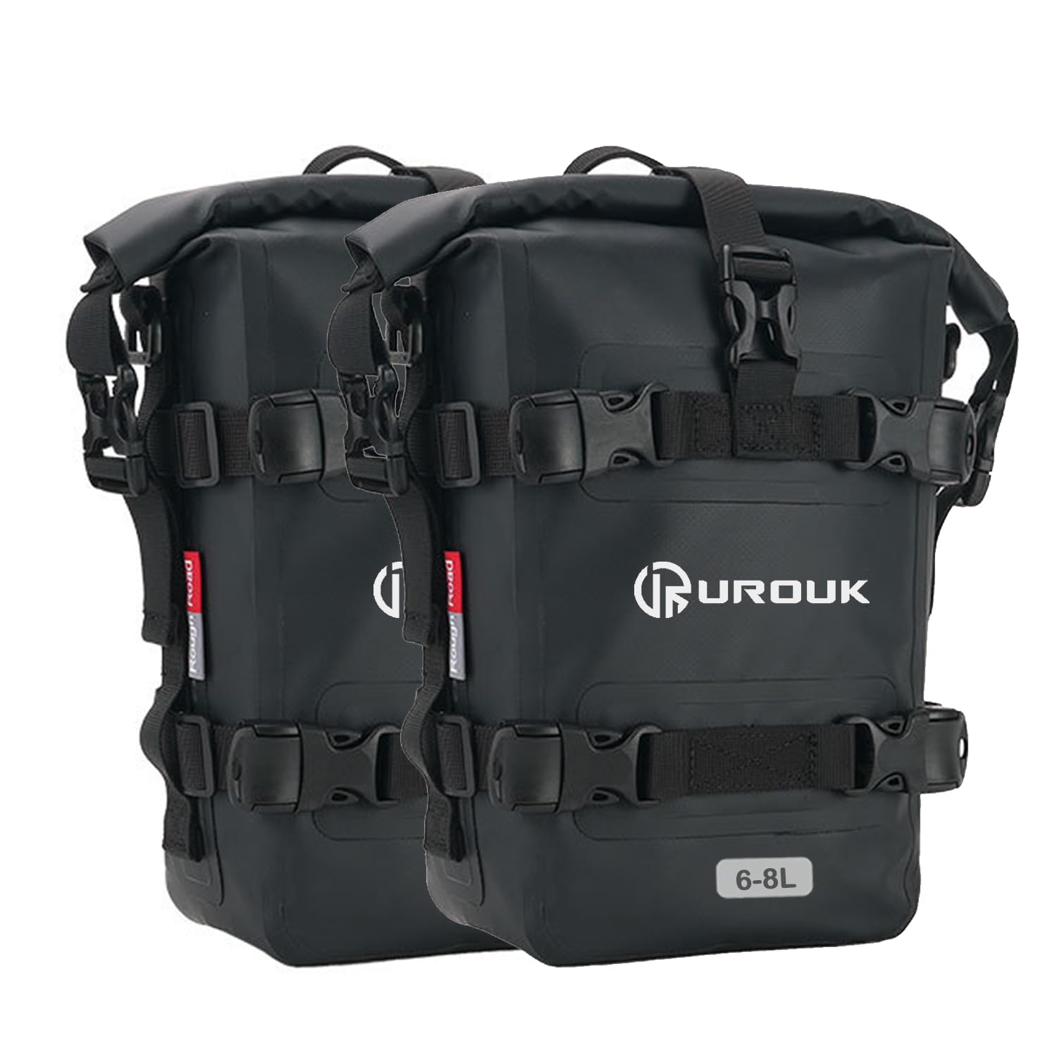 6-8L Waterproof Motorcycle Crash Bar Bag with Adjustable Shoulder Strap - Durable Storage for Riding Gear, Tools & Essentials - Perfect for Adventure Touring, Commuting & Road Trips