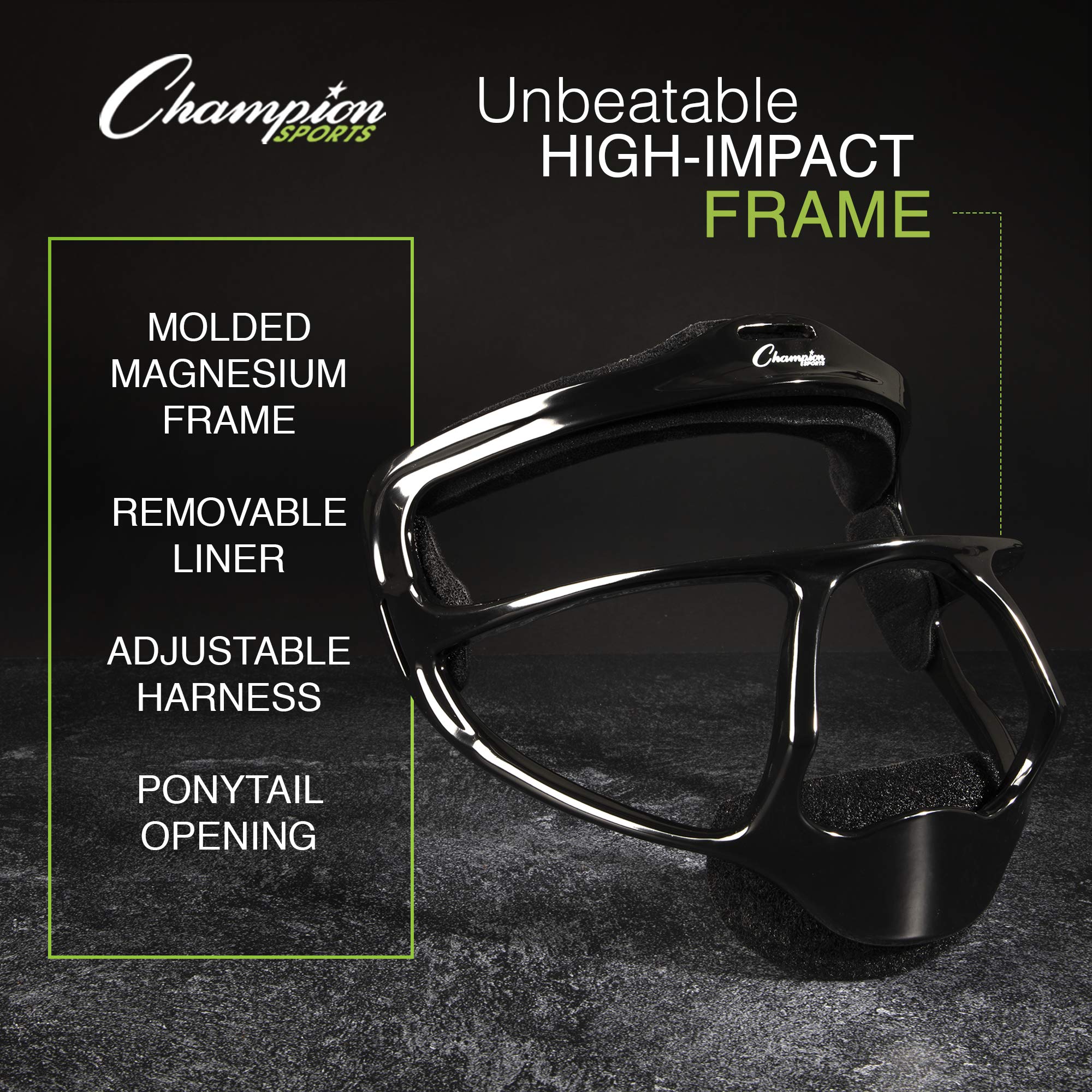 Champion Sports Magnesium Softball Face Mask - Lightweight Protective Gear for Baseball & Softball Players - Perfect for Training, Games & Safety Protection