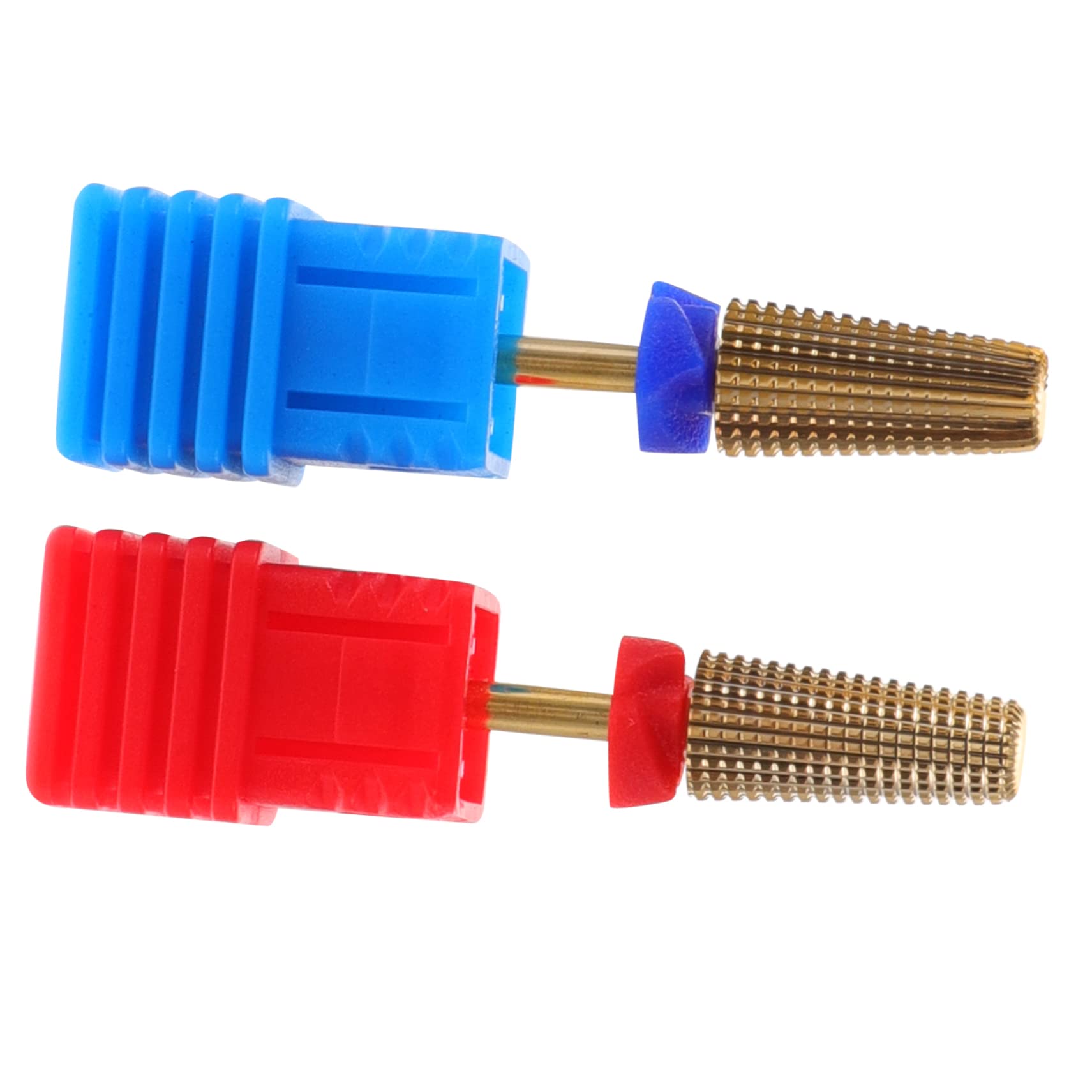 BIUDECO 2-Piece Carbide Nail Drill Bits Set - Professional Grinding Head & Safety Bits for Nail Drill Tools - Alloy Multifunctional Nail Art Accessories for Salon & Home Manicure Use