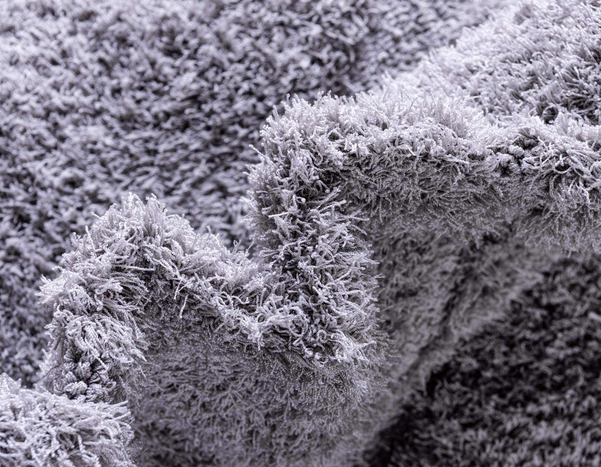 Botanical Shag Collection Rug – 9' x 12' Gray Shaggy Area Rug | Soft Plush Floor Carpet for Living Room, Bedroom & Nursery | Eco-Friendly Home Decor for Cozy Spaces & Modern Interiors