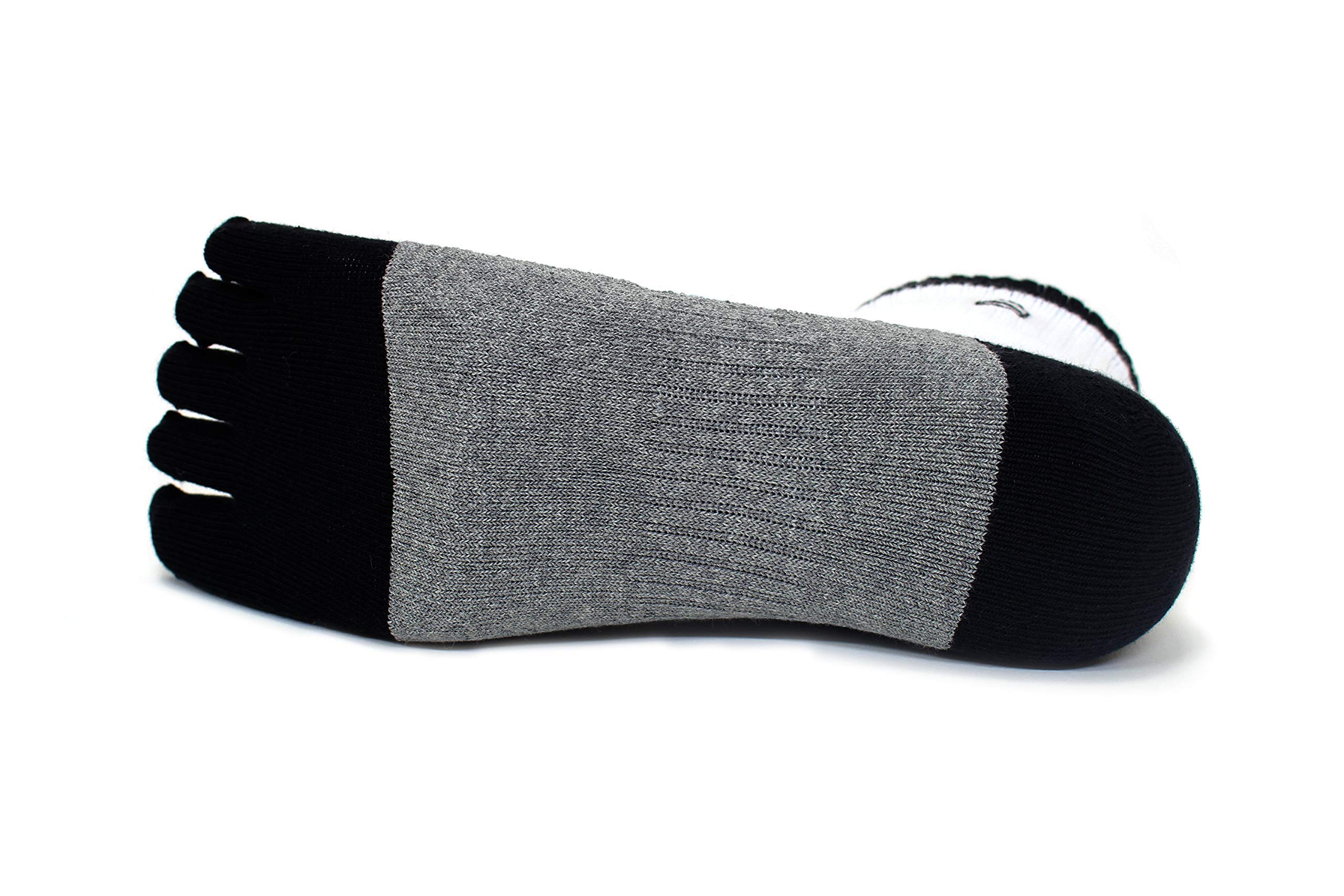 Breathable Cotton Terry Mesh Five Toe Socks for Running, Sports & Golf - No Show Ankle Crew Socks for Men & Women - Perfect for Workouts, Gym & Outdoor Activities