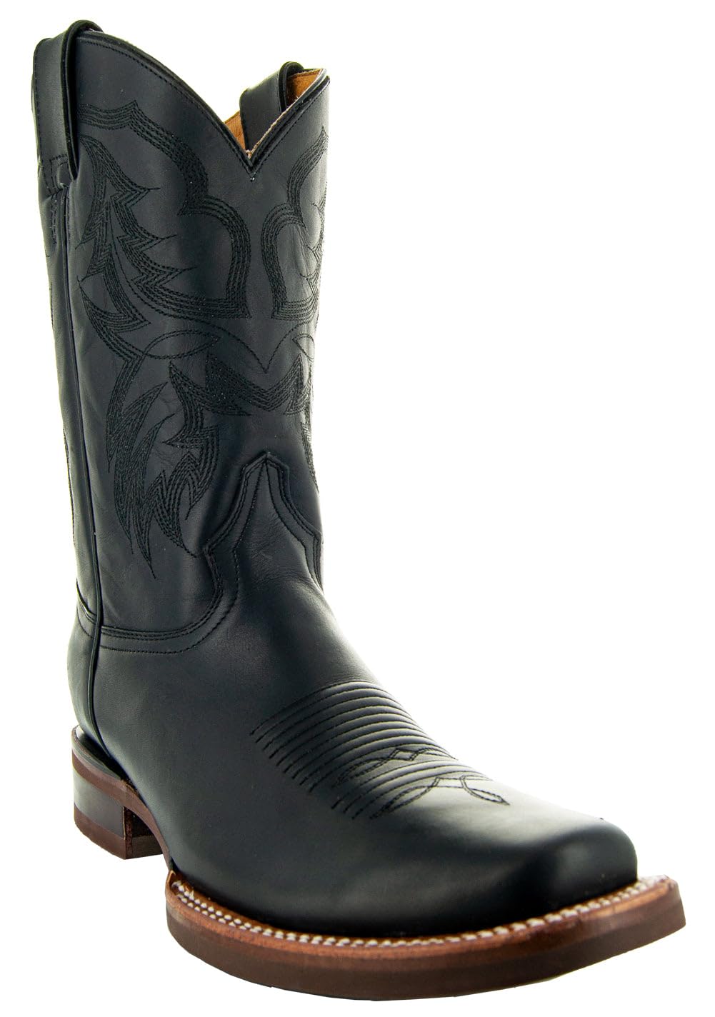 Soto Boots Men's Square Toe Cowboy Boots H4002 - Genuine Leather Western Boots for Men | Durable & Comfortable Riding Boots for Country, Rodeo & Casual Wear