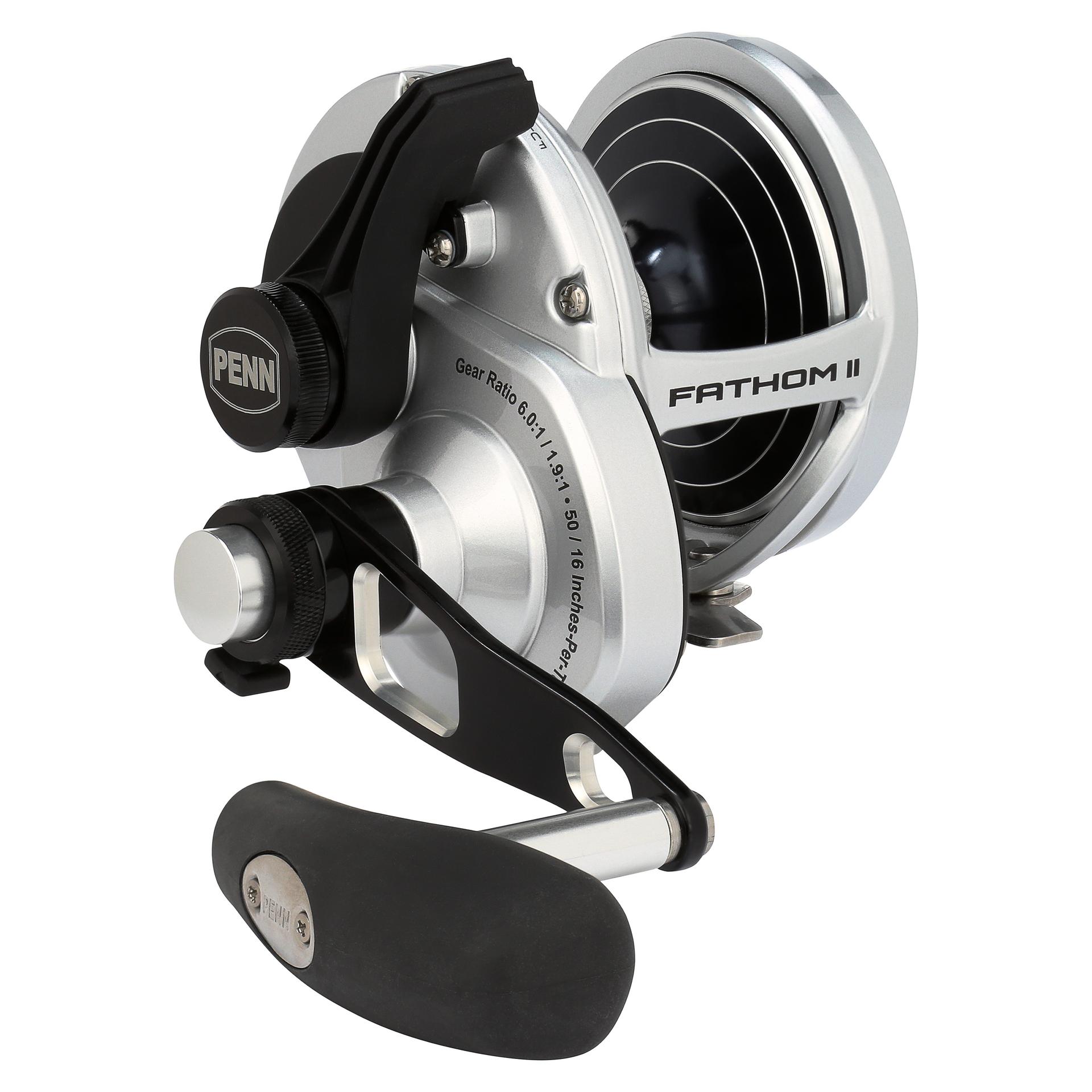 PENN Fathom™ II Lever Drag 2-Speed Conventional Fishing Reel - Saltwater & Offshore Angling, Big Game Fishing Gear for Tuna, Marlin, and Deep Sea Fishing