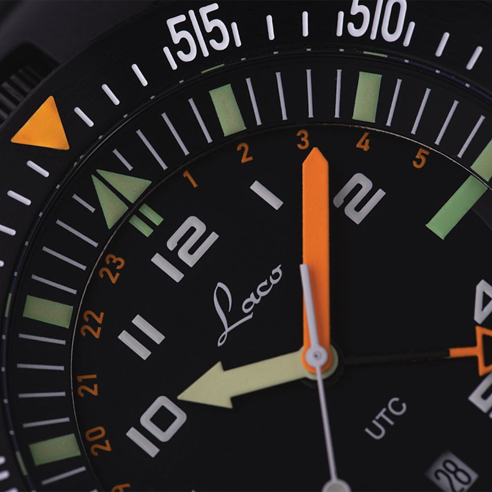 Squad Atacama UTC Quartz 46mm Black Watch with Rubber Strap - Perfect for Outdoor Adventures, Travel & Everyday Wear