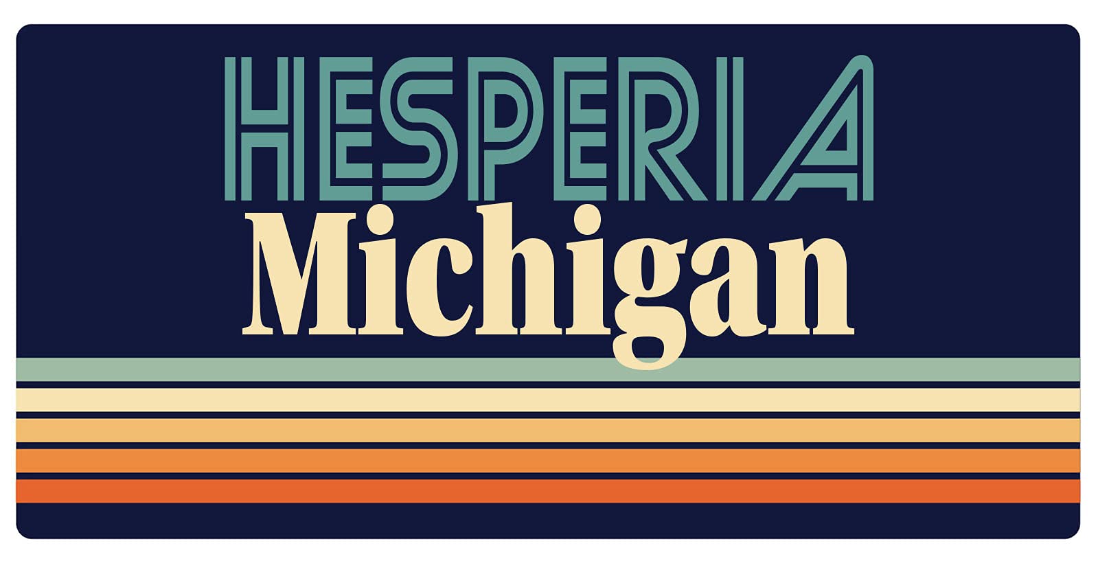 Hesperia Michigan 5 x 2.5-Inch Retro Fridge Magnet - Vintage Souvenir for Refrigerators, Lockers & Metal Surfaces - Perfect for Home, Office & Travel Memories