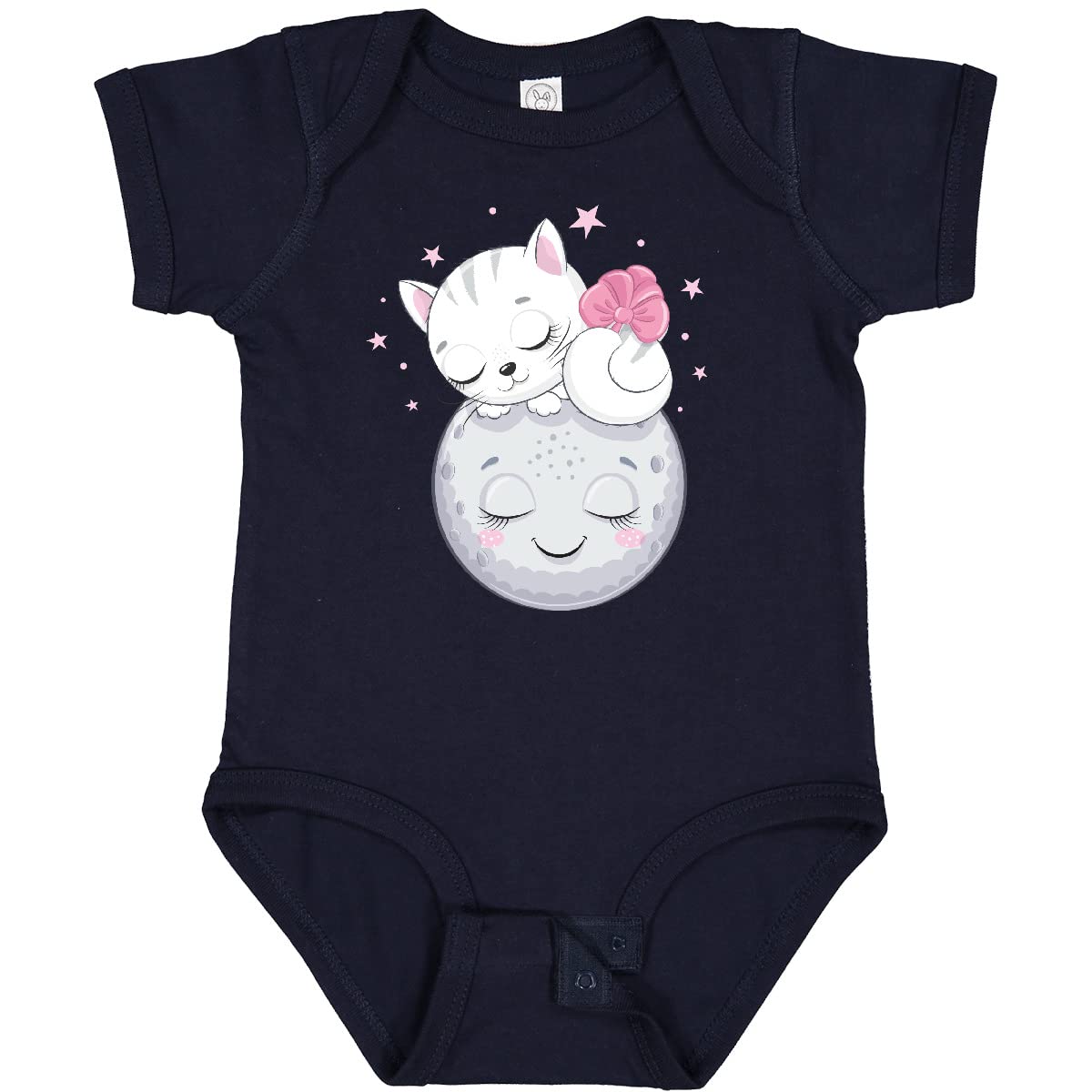 Inktastic Cat on The Moon Baby Bodysuit - Cute Astronaut Cat Onesie for Newborns & Infants - Perfect for Baby Showers, Birthdays & Photo Shoots