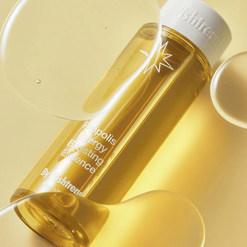 By Wishtrend Propolis Energy Boosting Essence 100ml - Hydrating & Brightening Facial Serum for Glowing Skin - Perfect for Daily Skincare Routine & Night Care