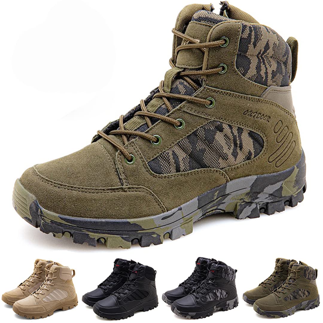 **Men's Waterproof Hiking Boots for Autumn & Winter - Leather High-Top Outdoor Sports Shoes for Mountain Climbing & Trekking - Ideal for Camping, Backpacking & Trail Adventures**